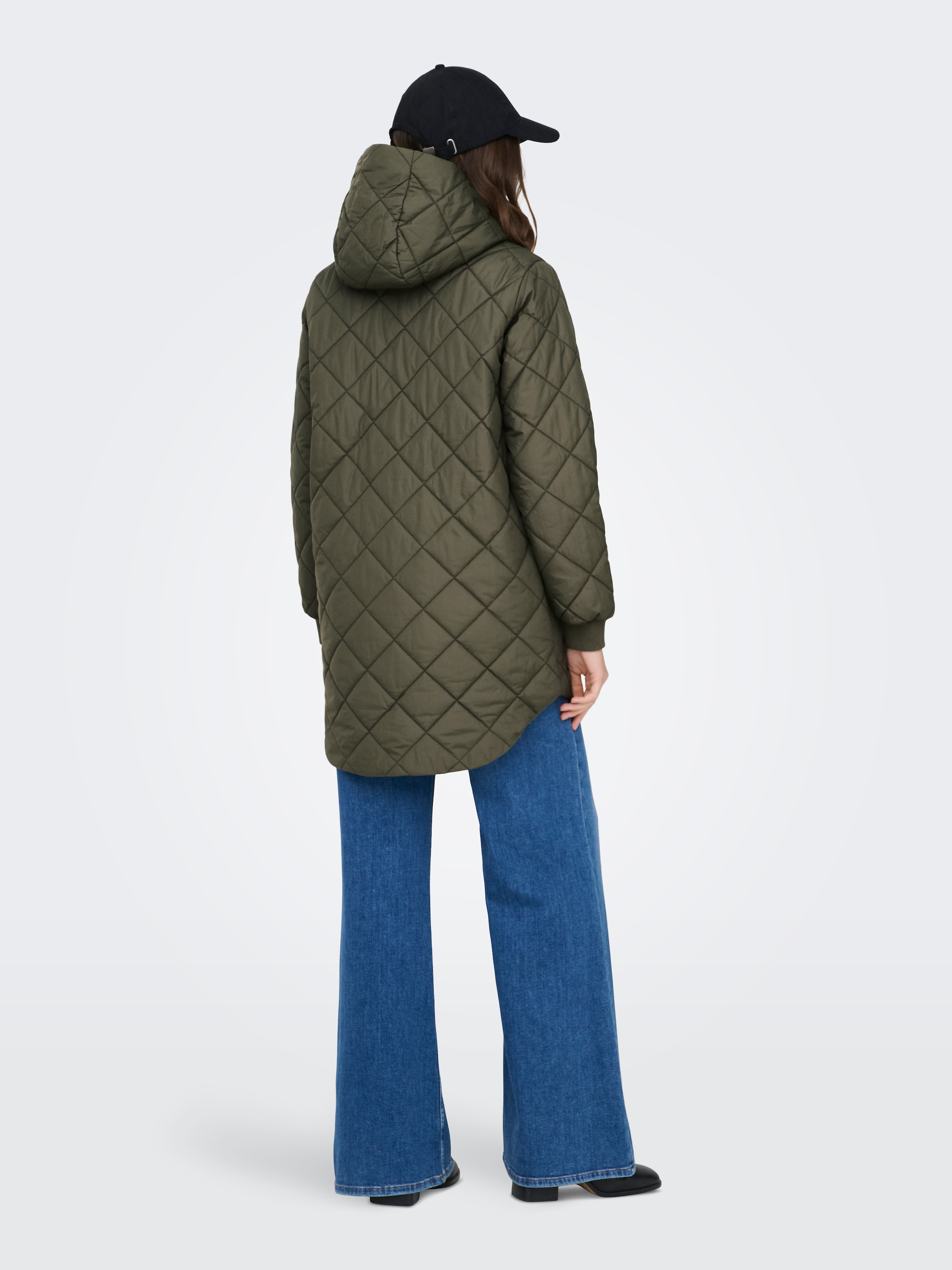 ONLY Steppmantel »ONLJULIET QUILTED HOOD ZIP COAT OTW NOOS« Kunstfaser