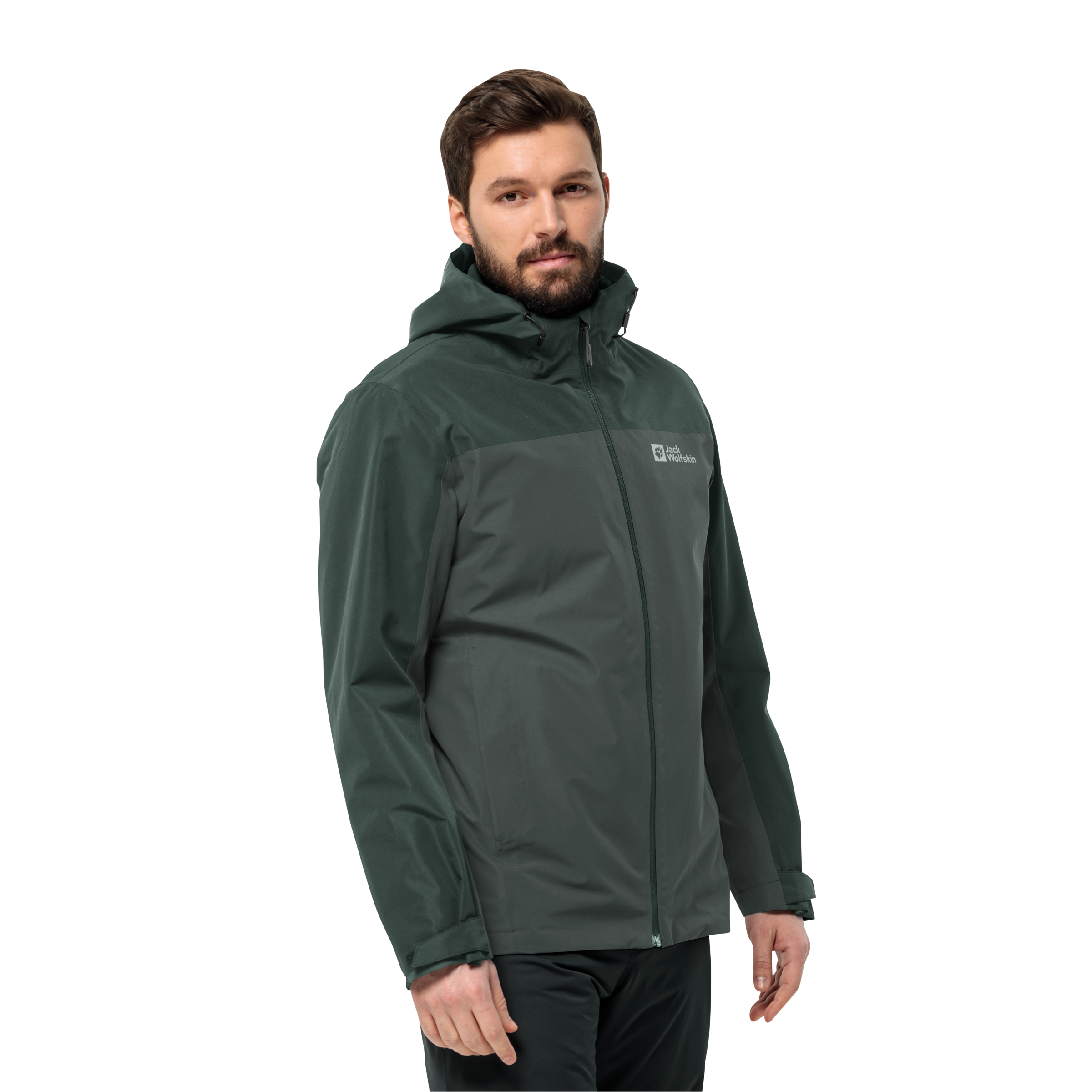 Jack Wolfskin 3-in-1-Funktionsjacke »TAUBENBERG 3IN1 JKT M«, mit Kapuze, Wasserabweisenden Reißverschlüssen, Wasserdicht, Atmungsaktiv