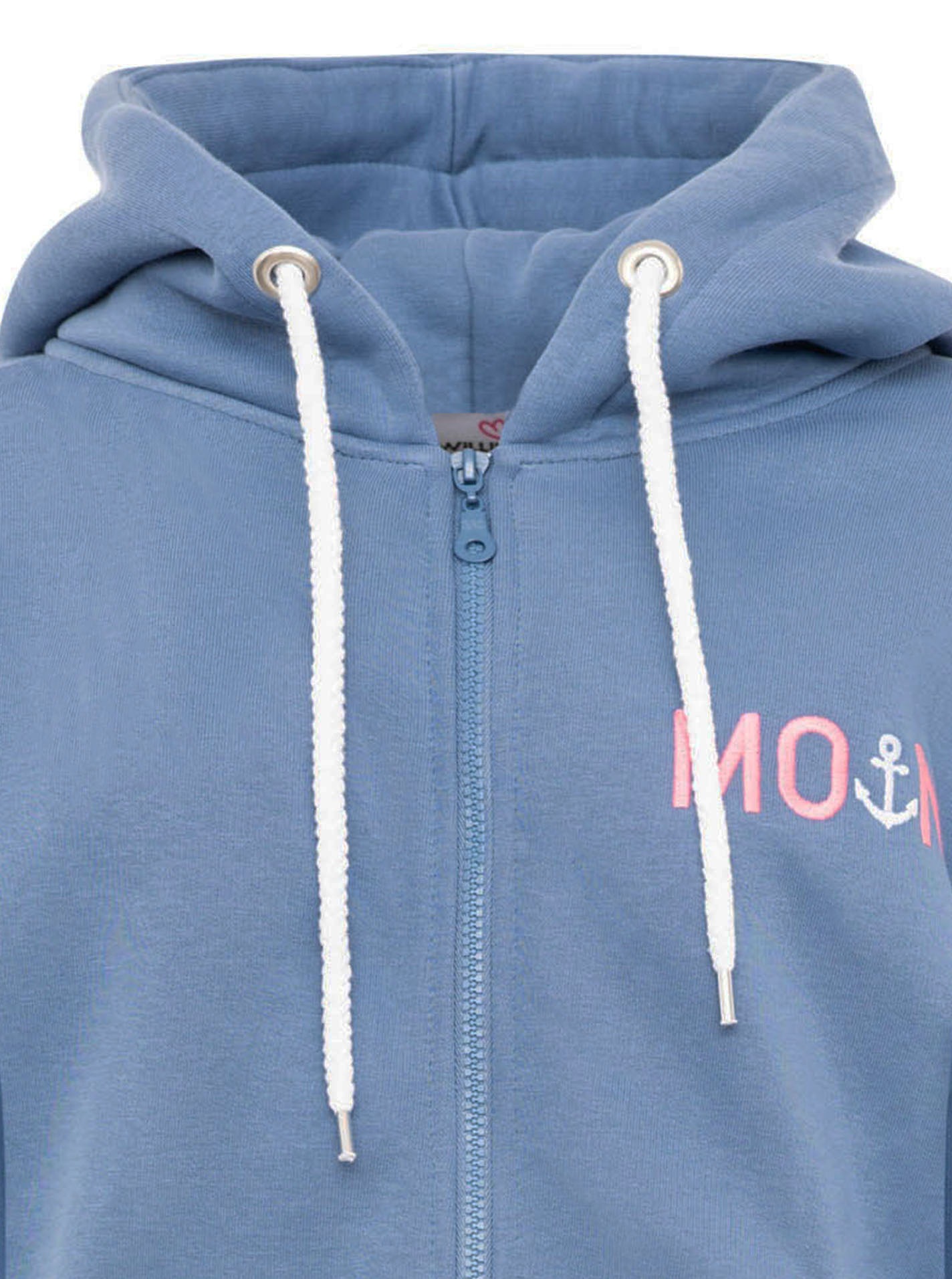 Zwillingsherz Kapuzensweatjacke »"Rahel"« Langarm, Kapuze, Reißverschluss, modisch, Schriftzug, Taschen