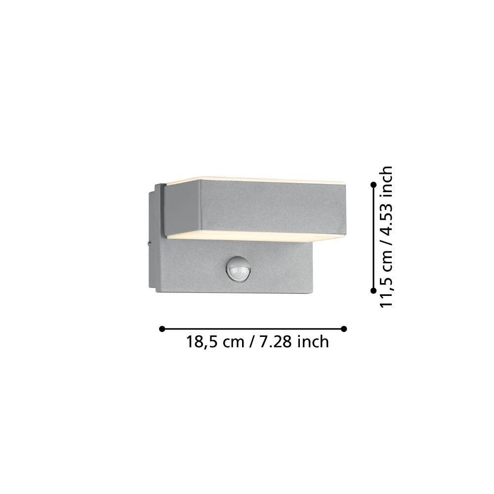 EGLO LED Außen-Wandleuchte »AZZINANO«, 2 flammig, Leuchtmittel LED-Board | LED fest integriert, 6M Reichweite, Licht nach oben und unten, Außenlampe, Outdoor Lampe