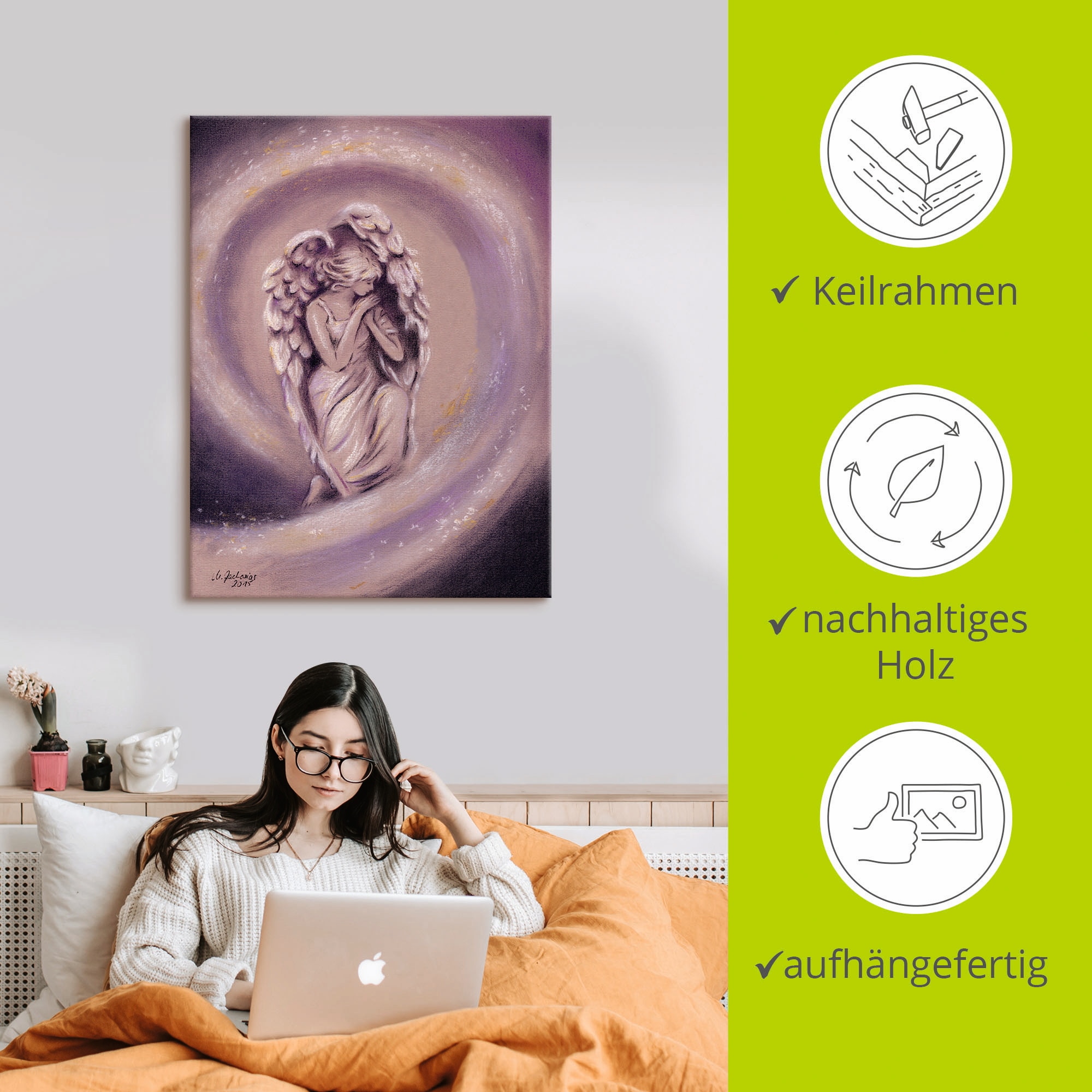 Artland Wandbild »Schutzengel«, Religion, (1 St.), als Leinwandbild, Poster in verschied. Größen