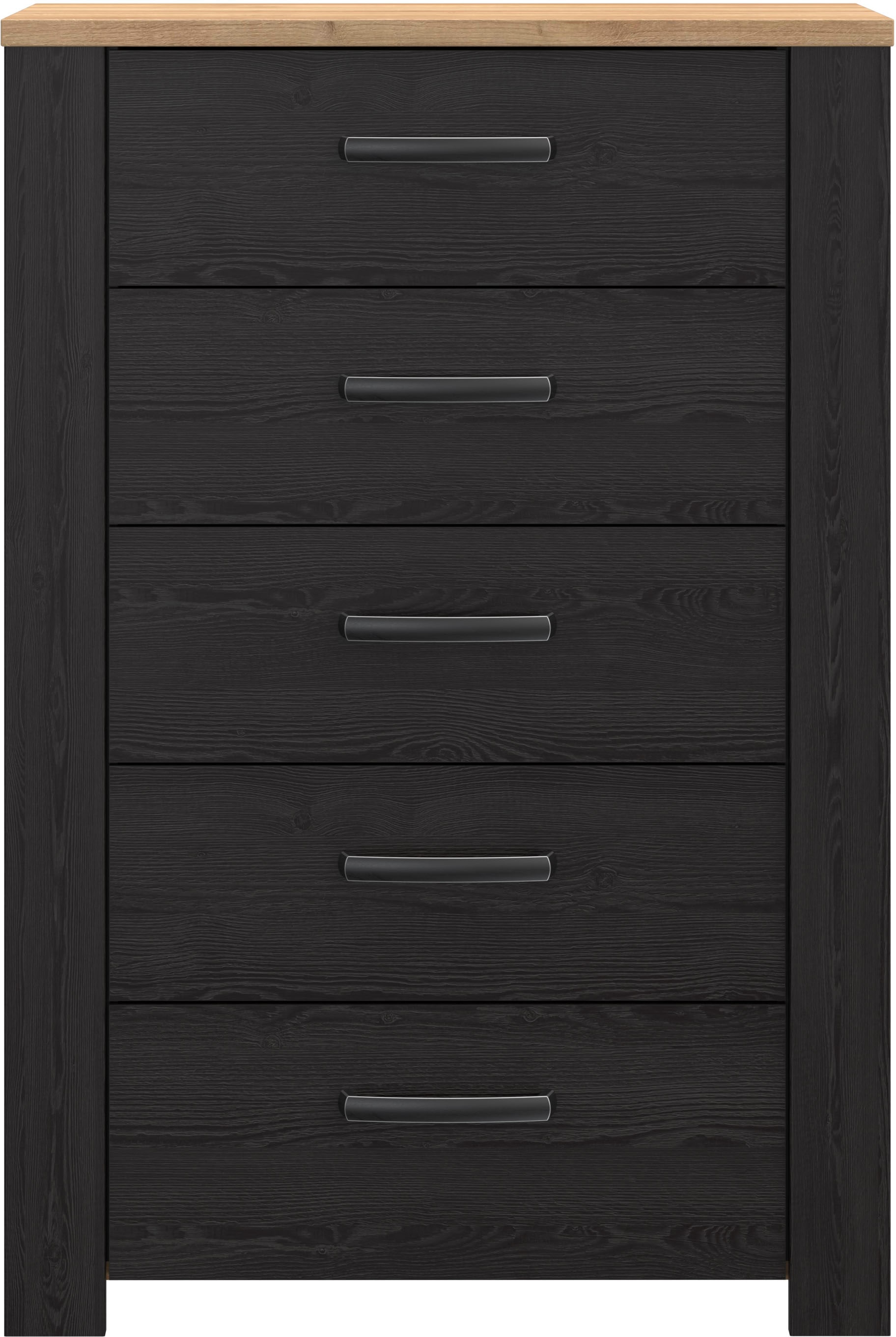 FORTE Kommode »Bohol« B/H/T71,7/106,2/42 cm, 5 Schubkästen, Landhaus