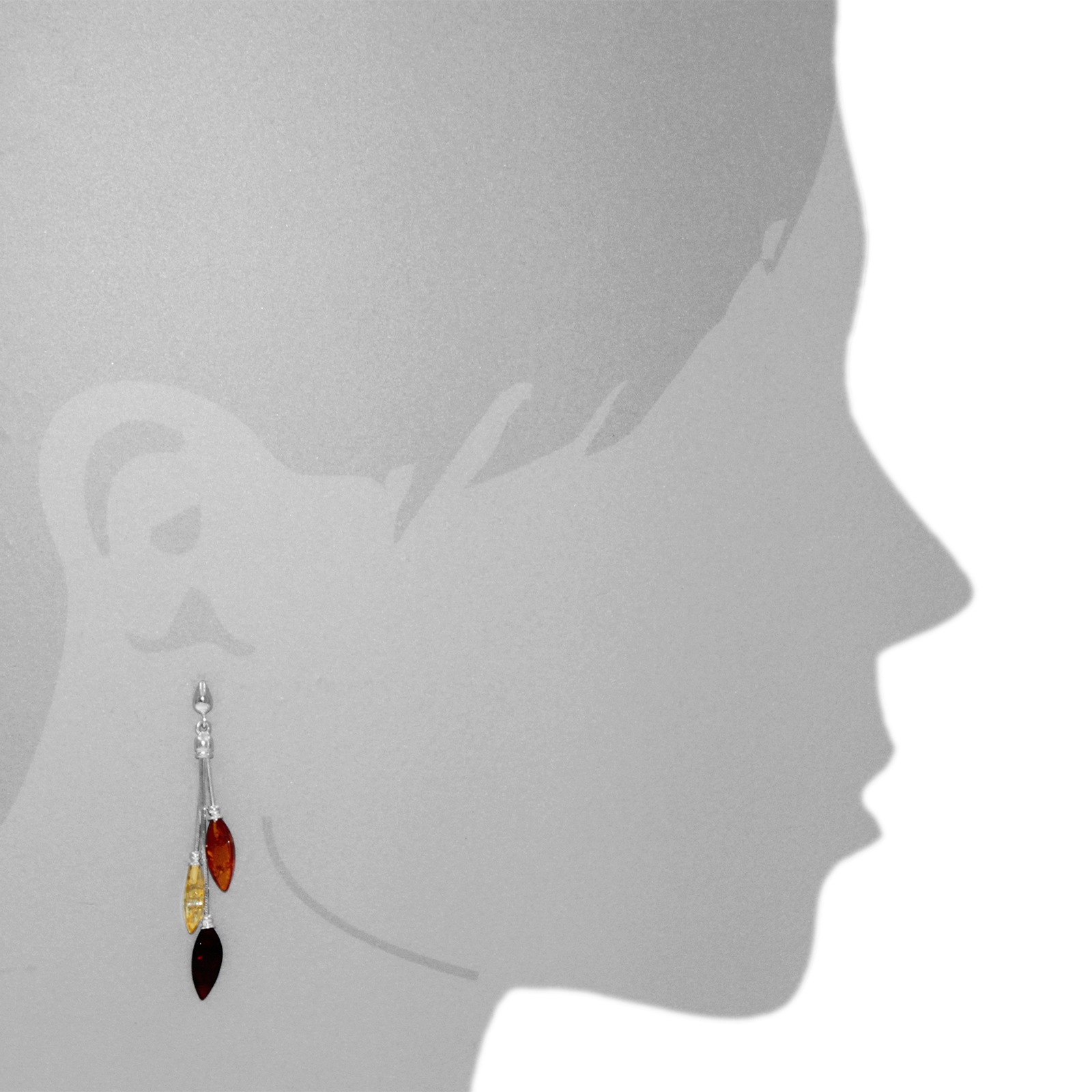 OSTSEE-SCHMUCK Paar Ohrhänger »- Jacey - Silber 925/000 - Bernstein«