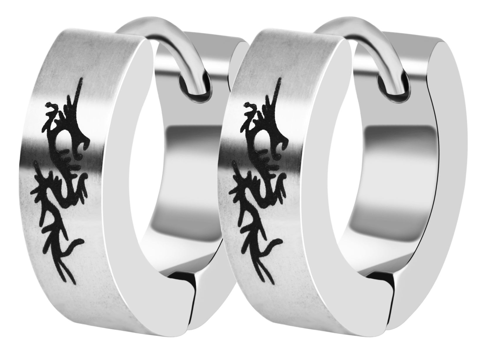 Adelia´s Paar Creolen »Damen Ohrringe ¿ Klappcreole aus Edelstahl«