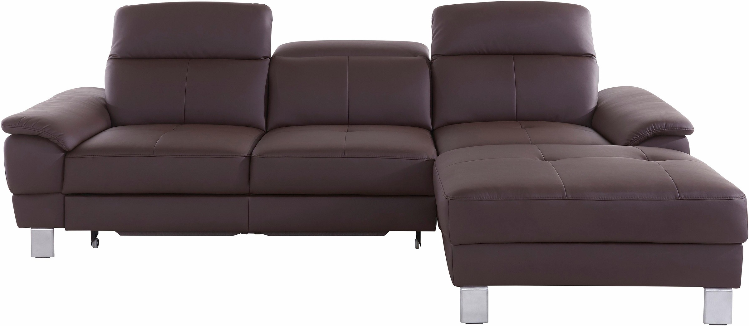 exxpo - sofa fashion Ecksofa »Mantua 2, inkl. Kopf- bzw. Rückenverstellung, bequem, L-Form«, wahlweise mit Bettfunktion und Bettkasten, tolle Verarbeitungsdetails