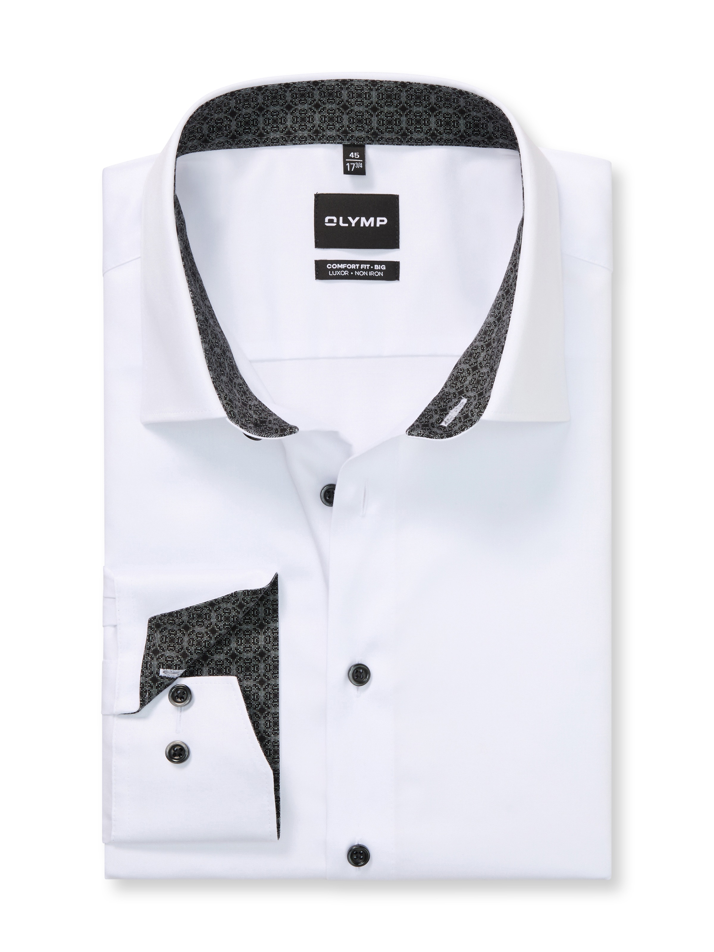OLYMP Langarmhemd »Big & Tall«, Neue COMFORT FIT BIG Kollektion, New-Kentkragen, Businesshemd