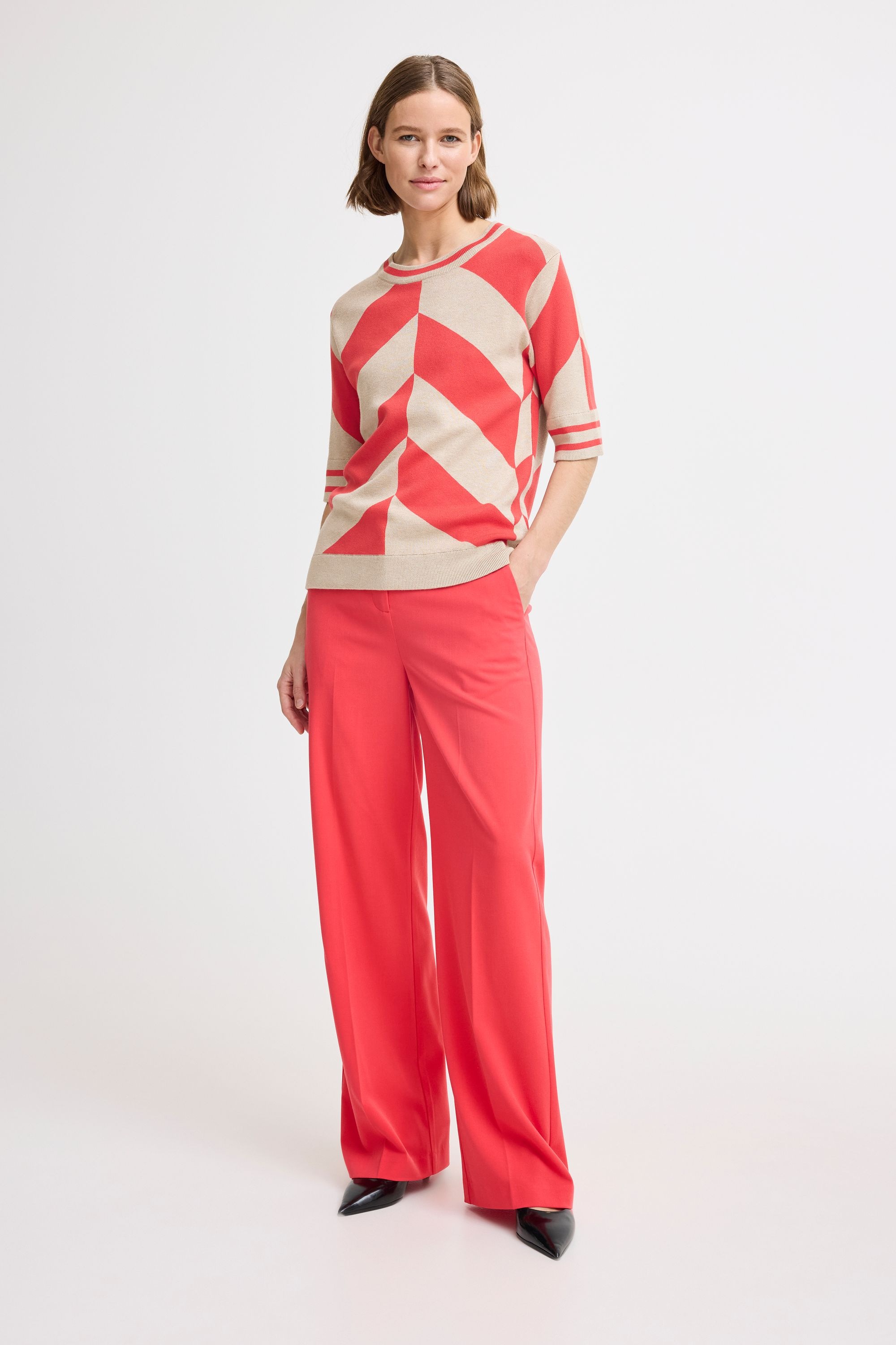 b.young Strickfleece-Pullover »Strickpullover BYMMMORLA SS GEOMETRIC«