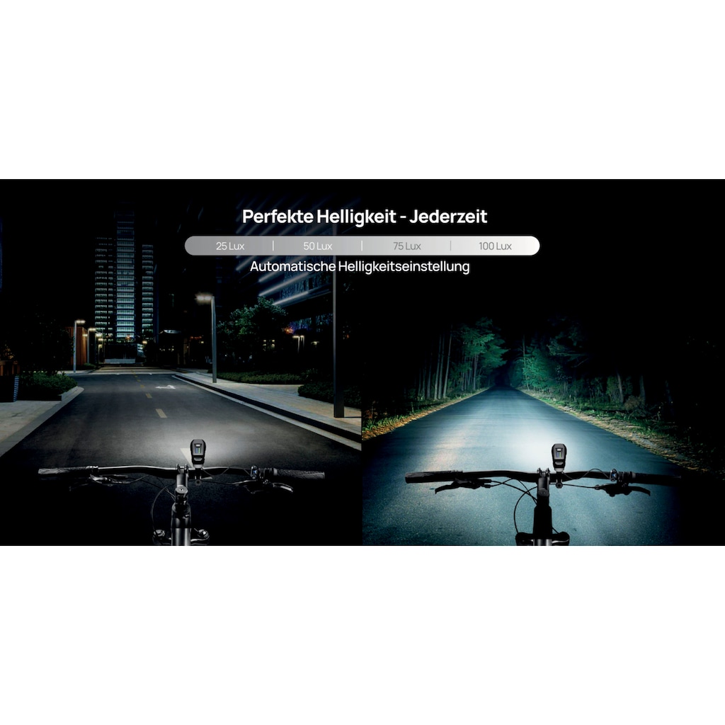 FISCHER Fahrrad Fahrrad-Frontlicht »LED-Akku Frontlicht 100 Lux Fernlicht«