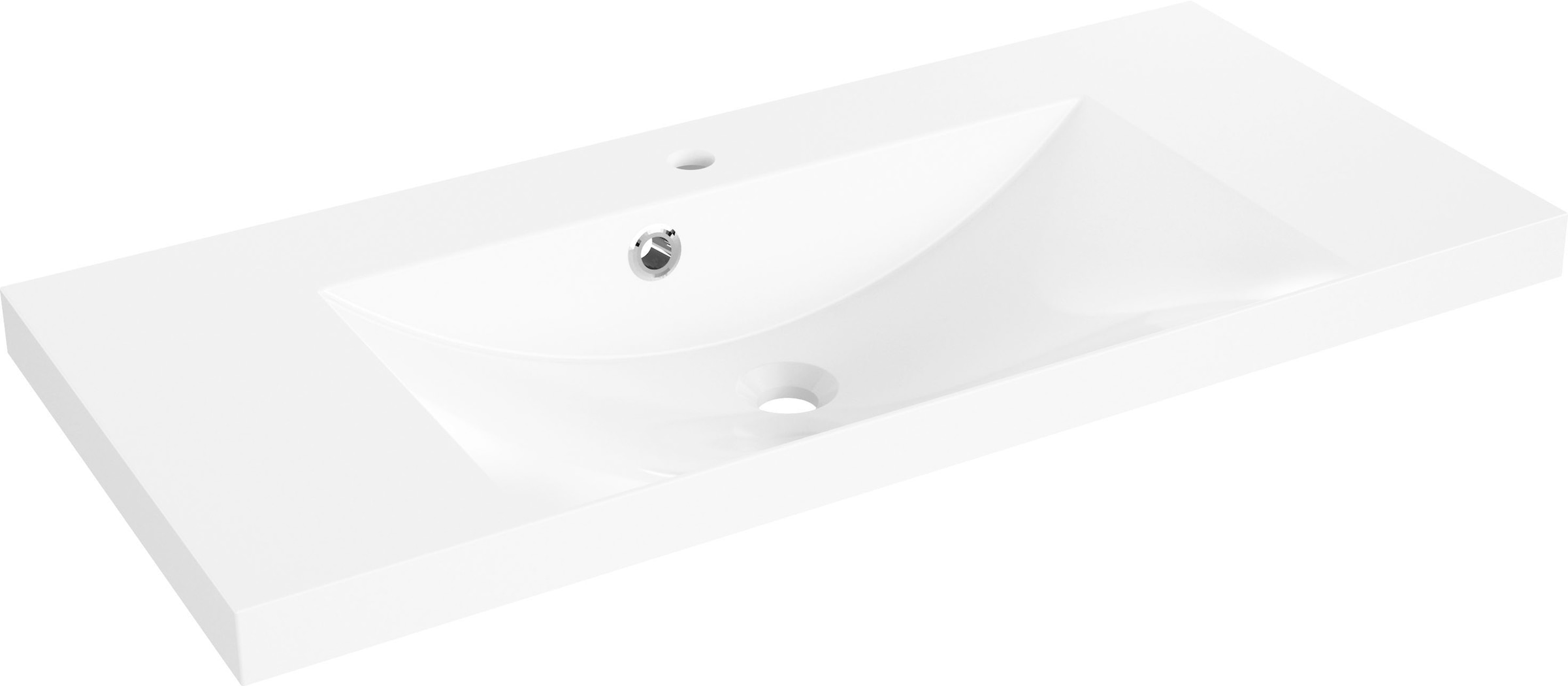 Saphir Badmöbel-Set »Quickset 945 Mineralmarmor-Waschtisch mit Unterschrank, 99 cm breit« 1 Stk. tlg.