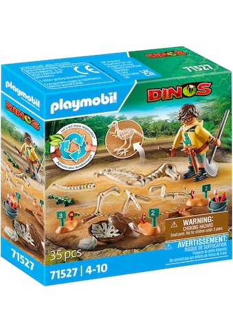 Konstruktions-Spielset »Ausgrabungsstätte mit Dino-Skelett (71527), Dinos«, (35 St.)