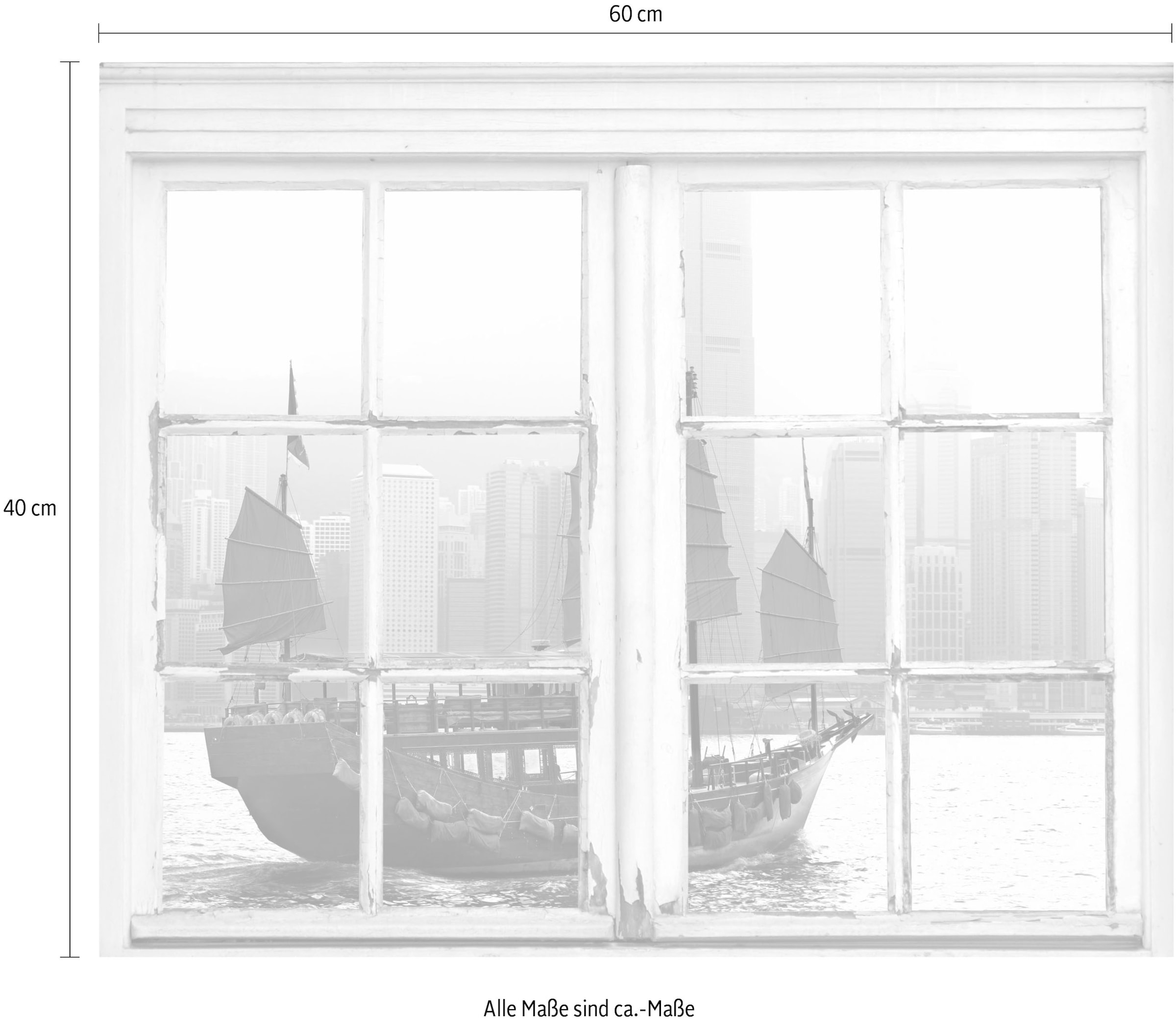 queence Wandsticker »Schiff«, Wandsticker, Wandbild, selbstklebend, Schiff, Boot