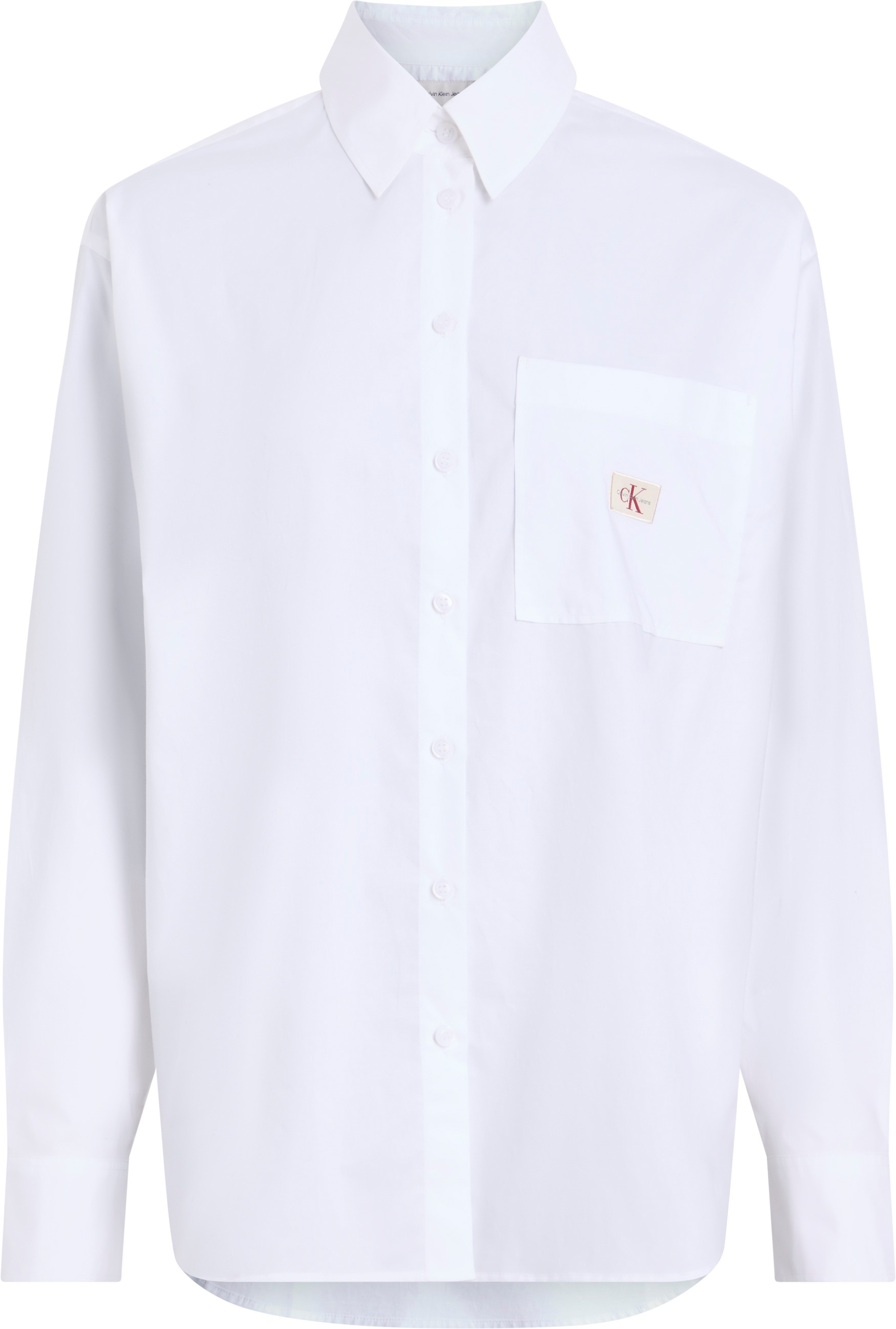 Calvin Klein Jeans Langarmhemd »WOVEN LABEL RELAXED SHIRT«, mit Logopatch
