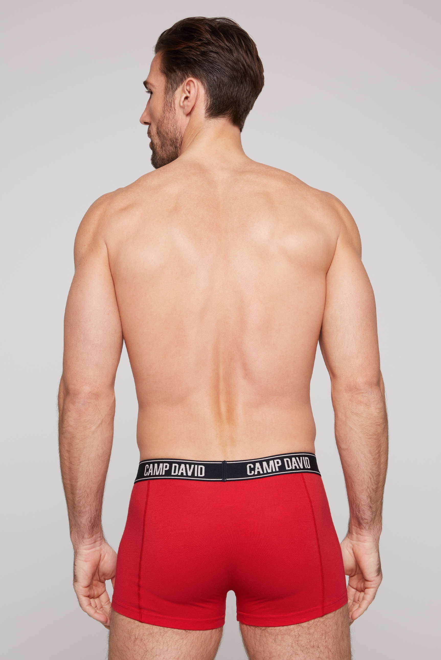 CAMP DAVID Boxershorts, (Packung, 2 St.), im 2er- Pack mit Logobund