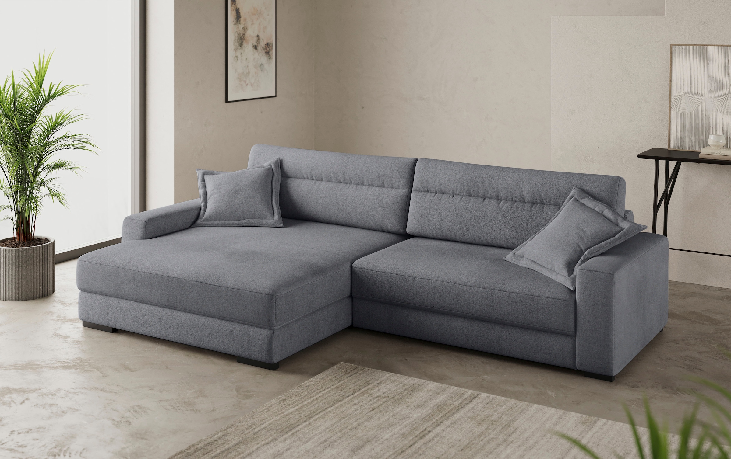 Mr. Couch Ecksofa »Marcello DuraFlex L-Form«, EasyBett, Bettkasten, Kaltschaumpolsterung, bis 140 kg belastbar