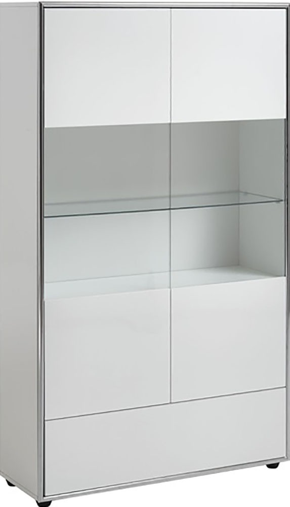 INOSIGN Vitrine »Portland«, (1 St.), Glasvitrine mit verchromten Metallrahmen - (B/T/H) 100/35/170 cm