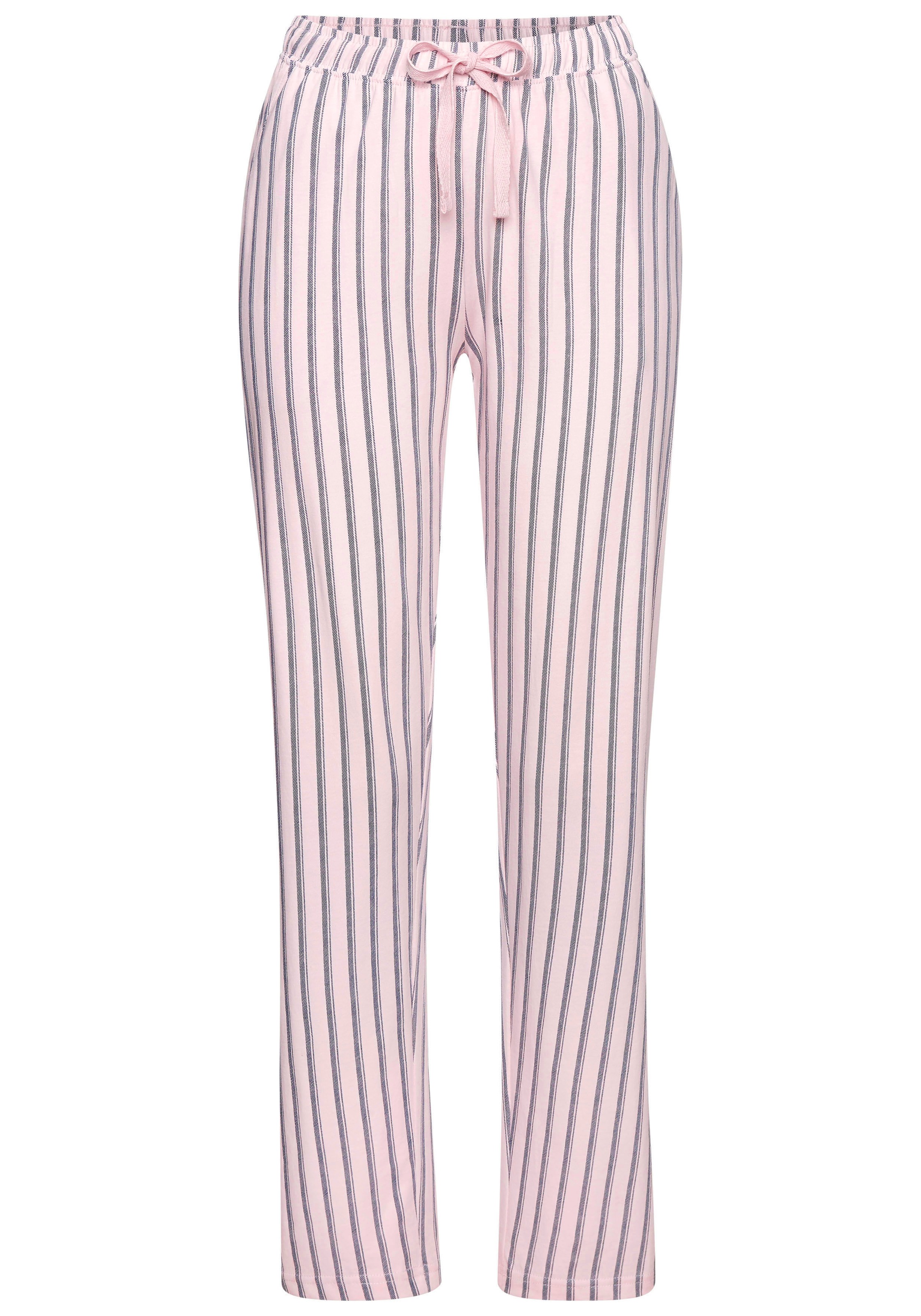Vivance Dreams Pyjamahose, (Packung, 2 tlg.), Mit Streifen und Karos