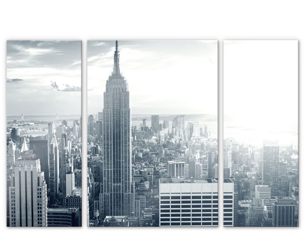 Wall-Art Mehrteilige Bilder »Empire State Building (3-teilig)«, (Set, 3 St.)