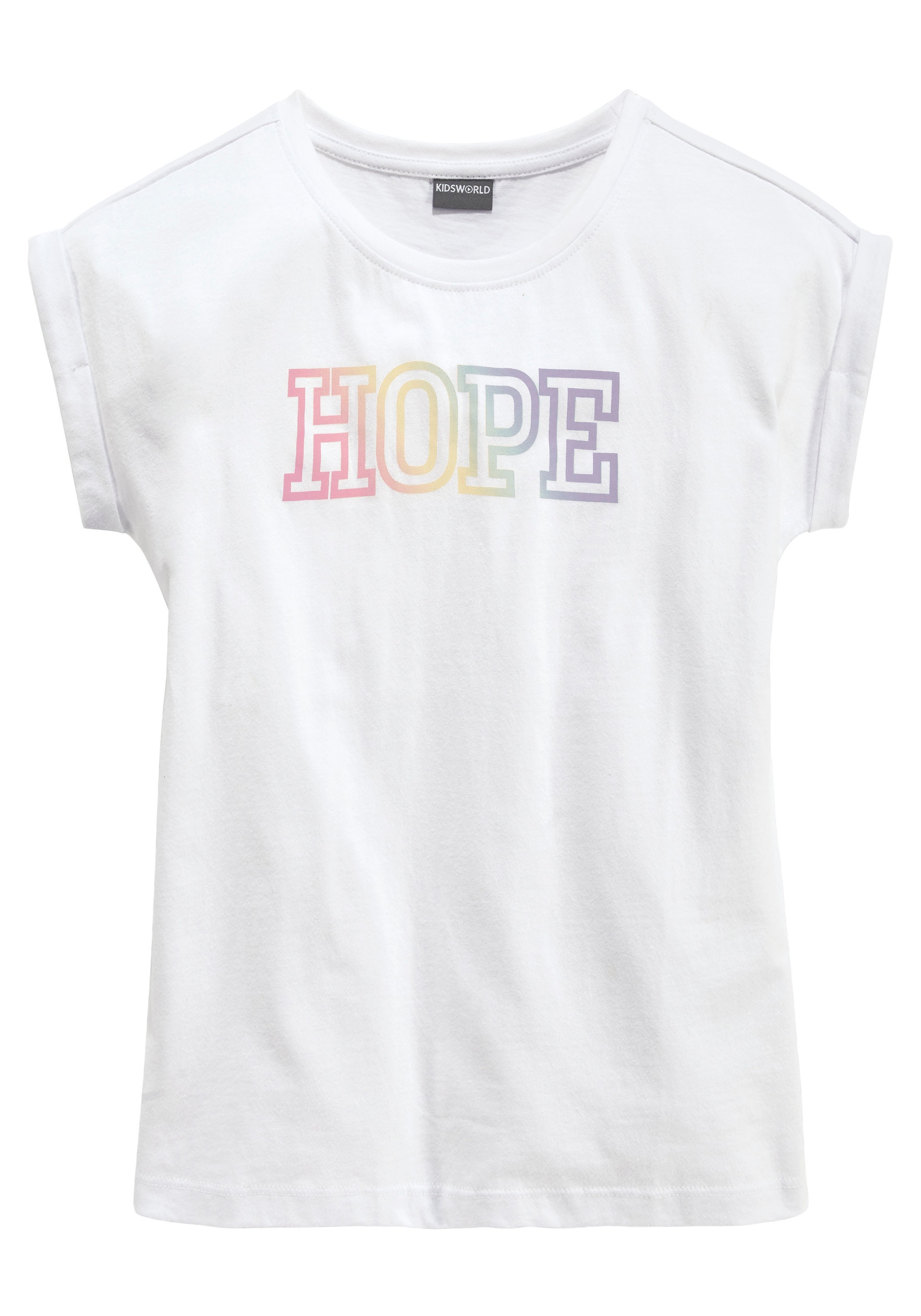 KIDSWORLD T-Shirt »HOPE«, mit Statementdruck