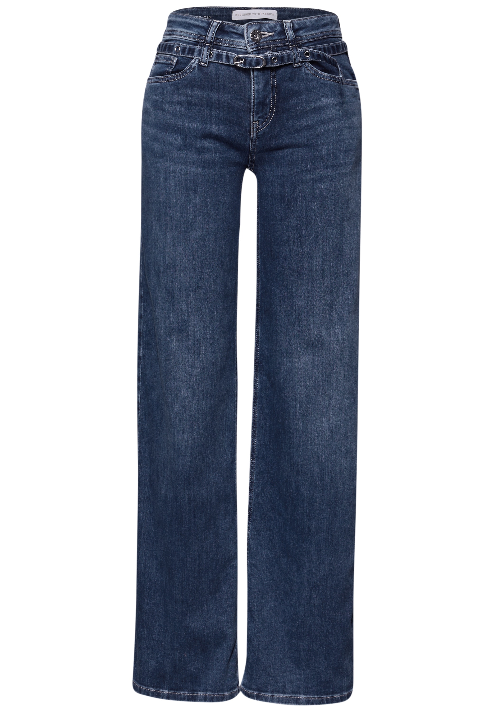 STREET ONE Loose-fit-Jeans »Style Emee« mit praktischem Denim-Gürtel