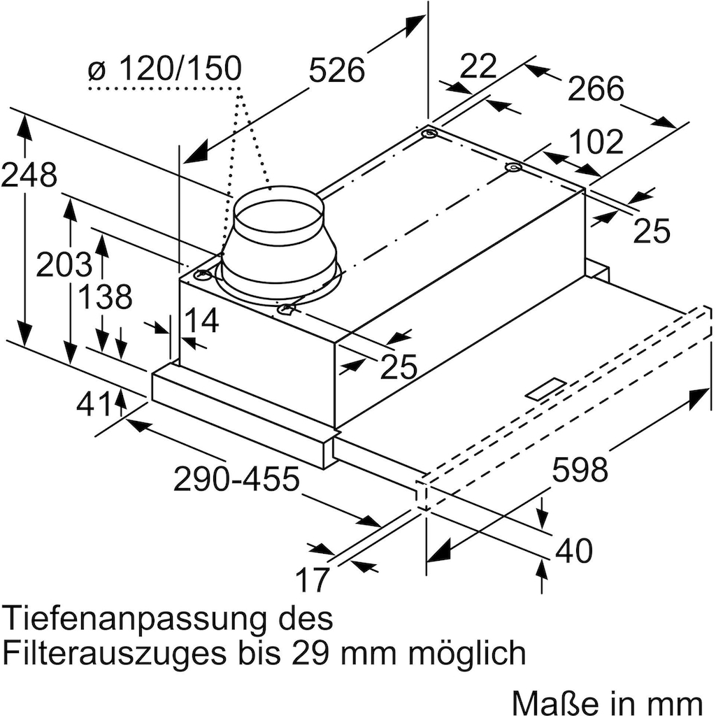 BOSCH Flachschirmhaube »DFL064A52«