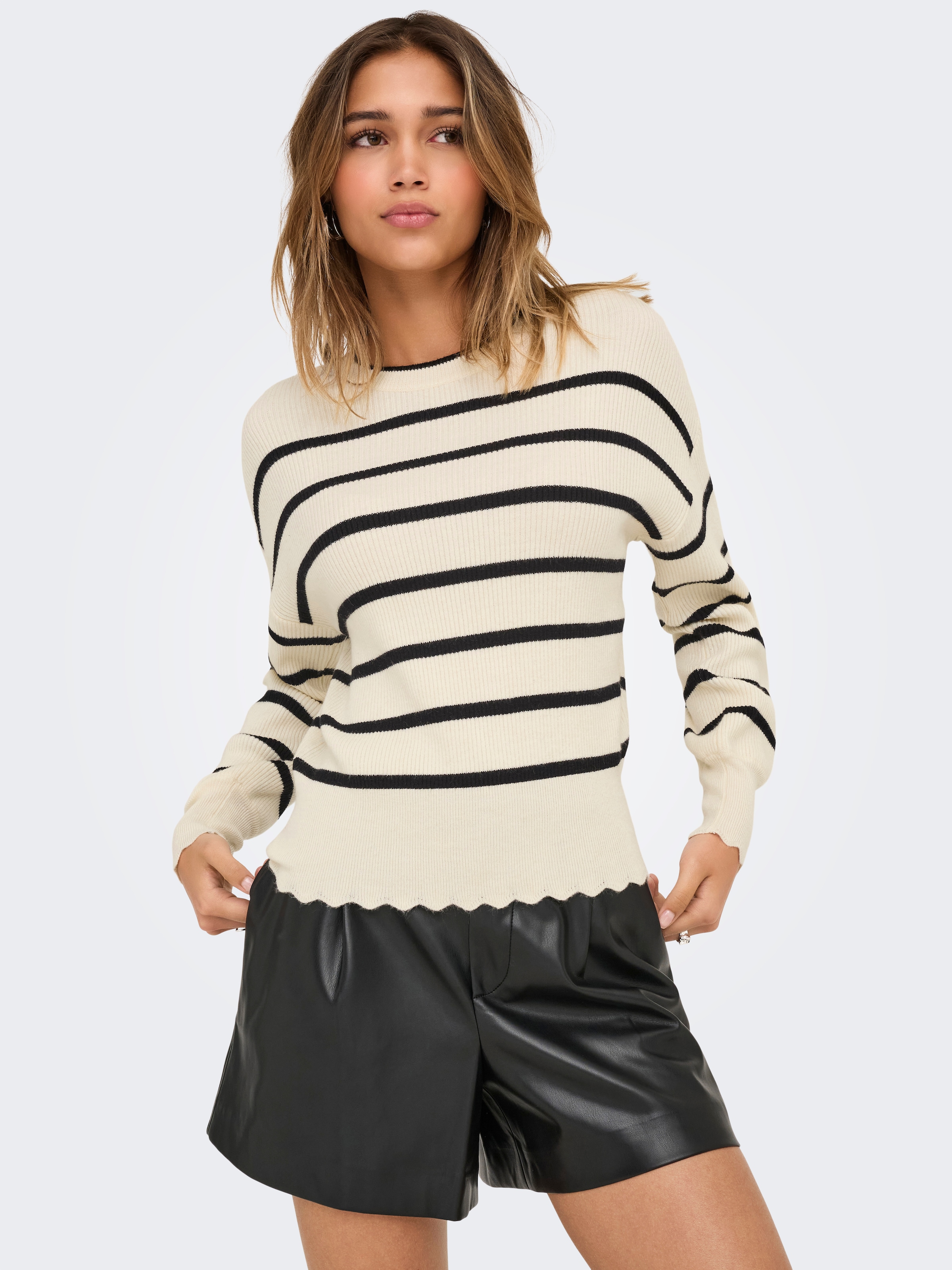 ONLY Rundhalspullover »ONLIBI LS O-NECK NOOS KNT«