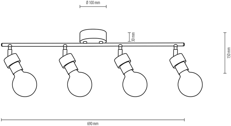 BRITOP LIGHTING Deckenleuchte »MARJOLAINE«, Leuchtmittel E27 | Leuchtmittel wechselbar-ohne Leuchtmittel, Bewegliche Spots, aus Eichenholz, FSC®-Zertifikat
