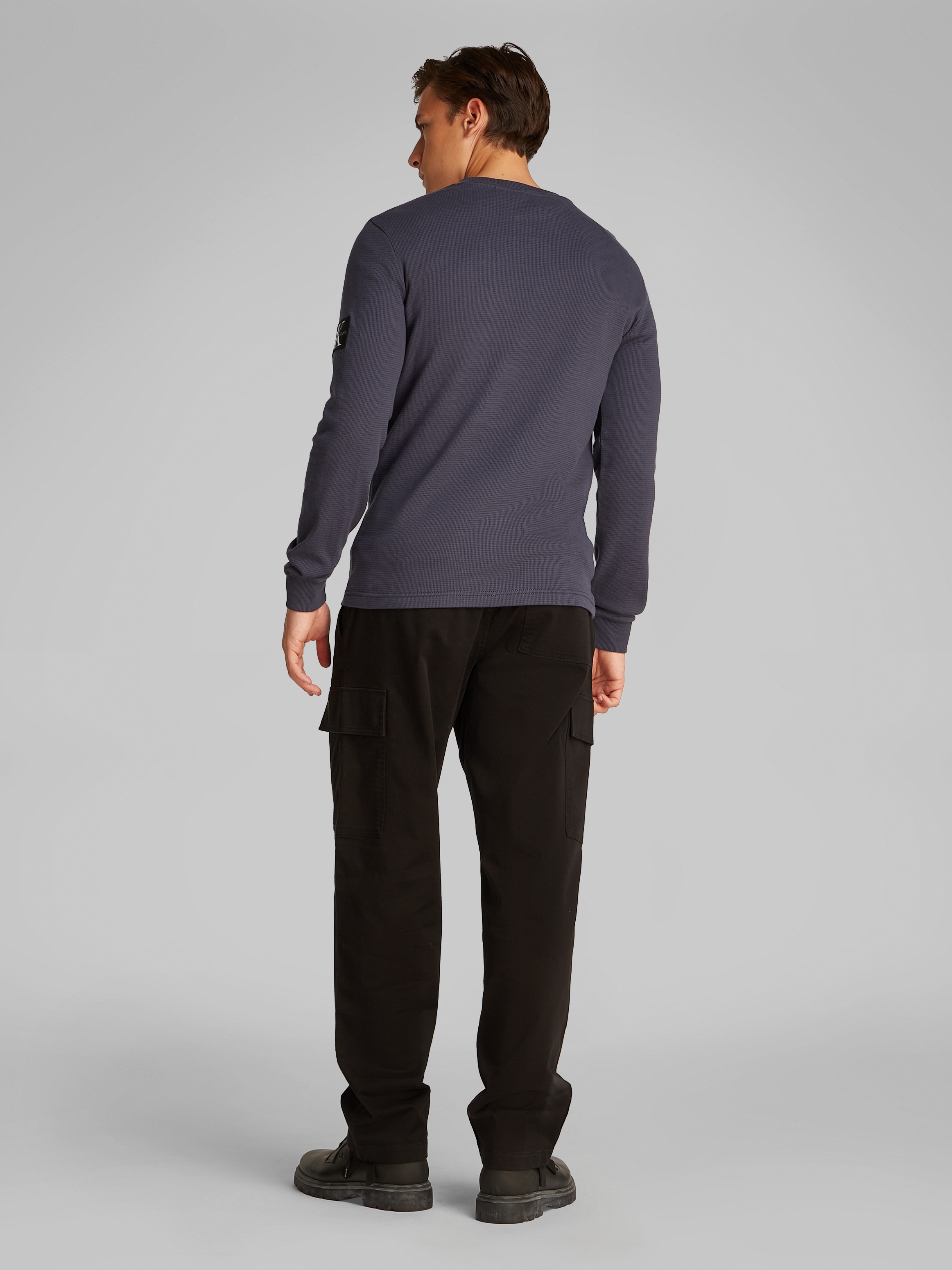 Calvin Klein Jeans Langarmshirt »BADGE WAFFLE LS TEE«, mit Logopatch