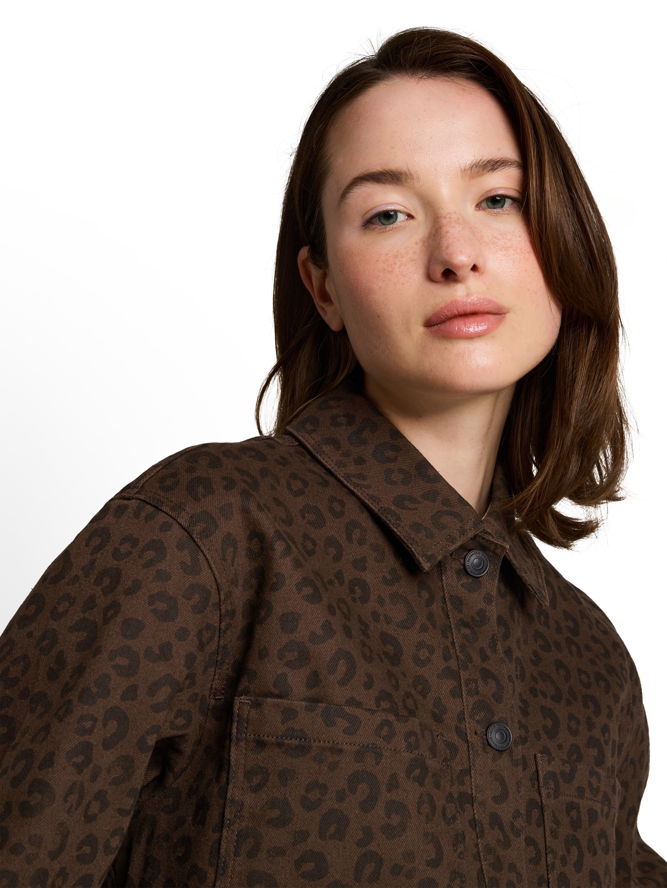 TOM TAILOR Denim Langarmbluse mit Animal-Print
