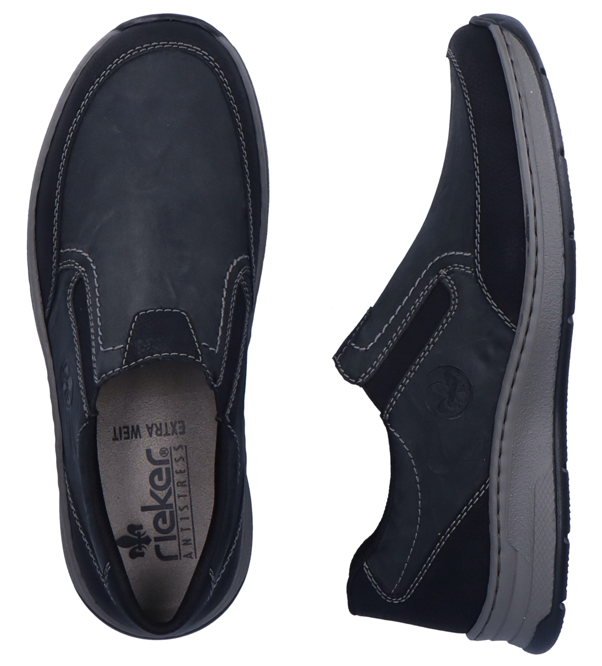 Rieker Slipper, Schlupfschuh, Halbschuh mit Stretcheinsätze