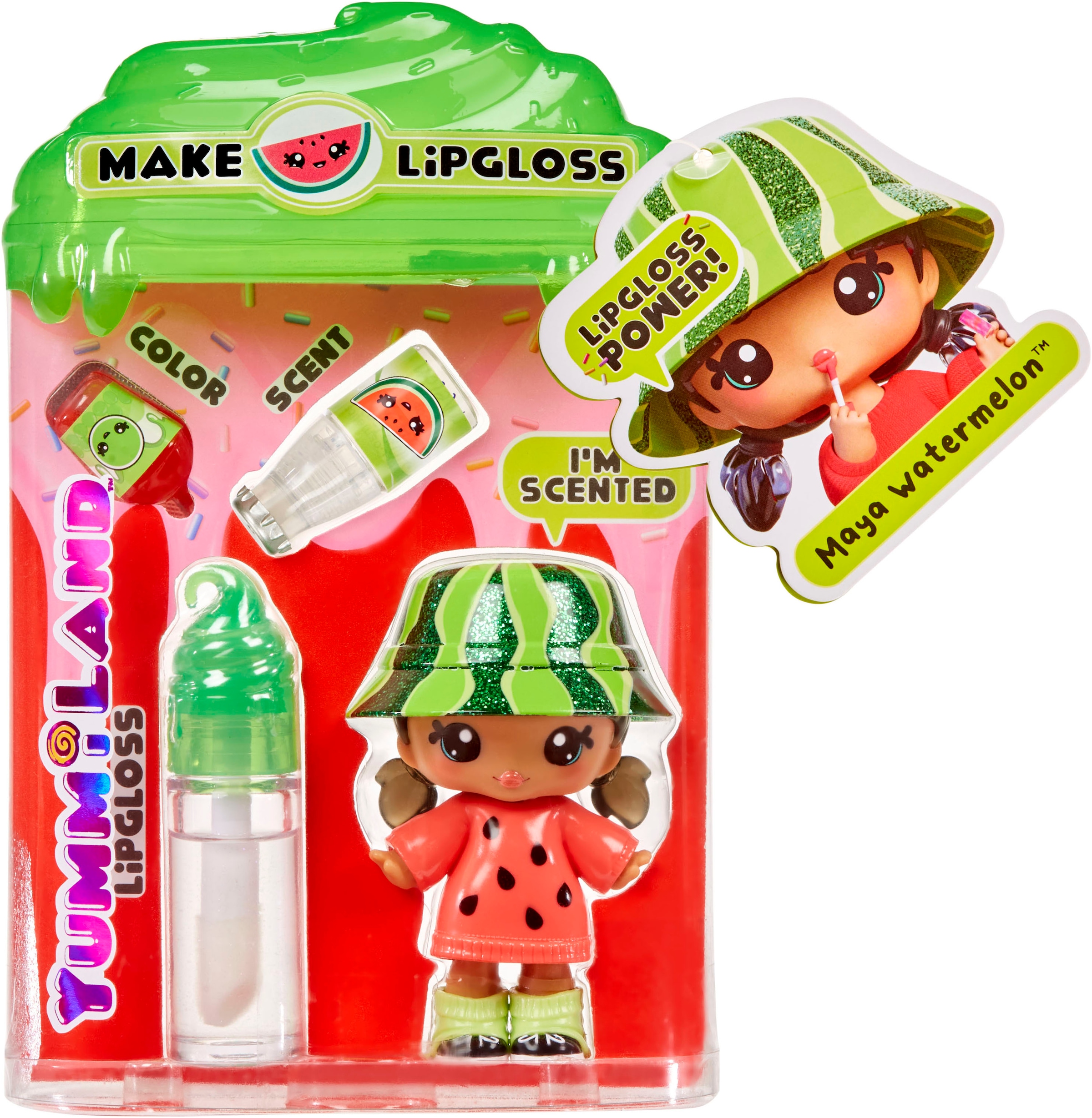 Minipuppe »Yummiland Lipgloss Doll - Maya Watermelon«, inklusive Schlüsselanhänger