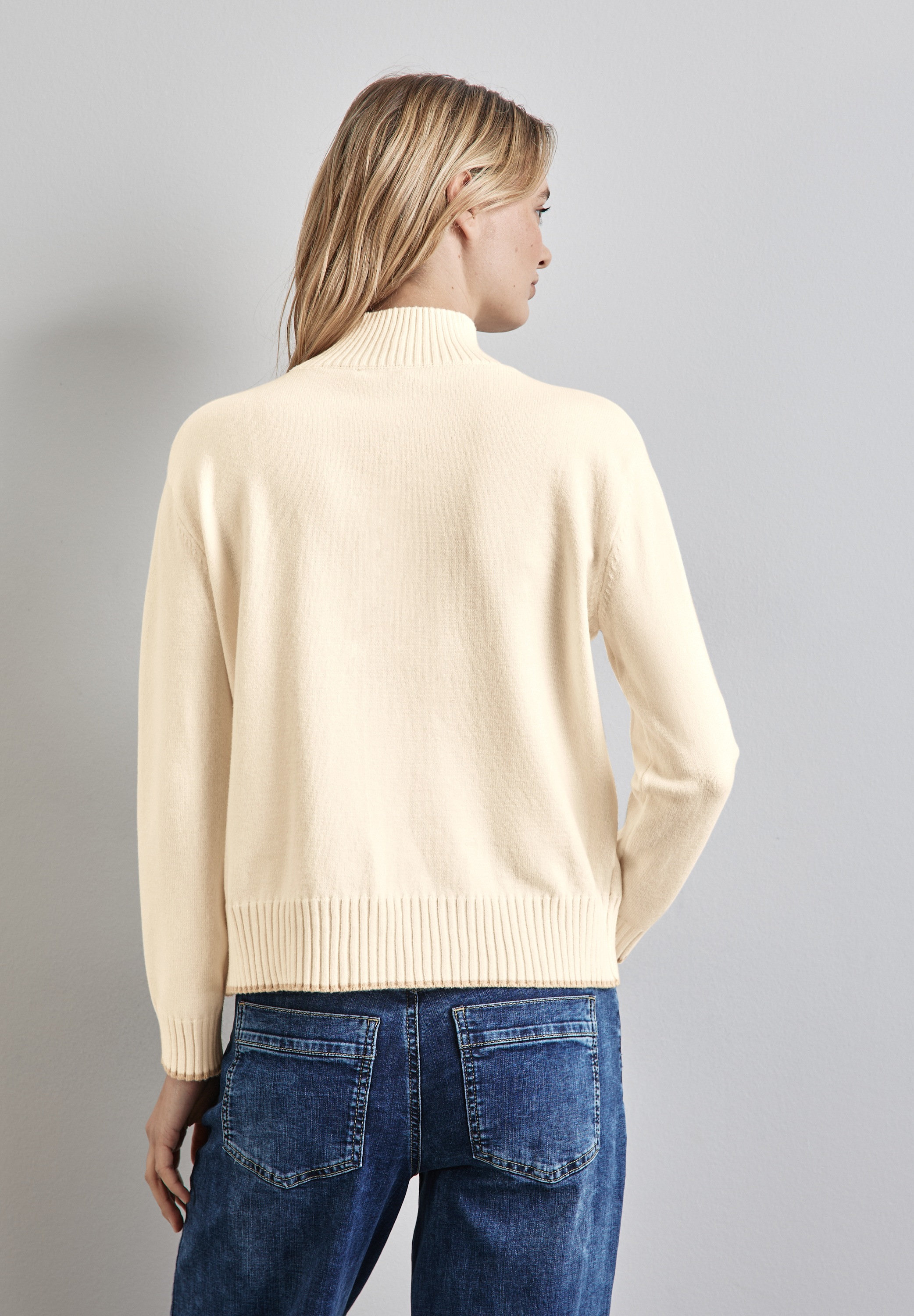 STREET ONE Strickpullover, mit Stehkragen