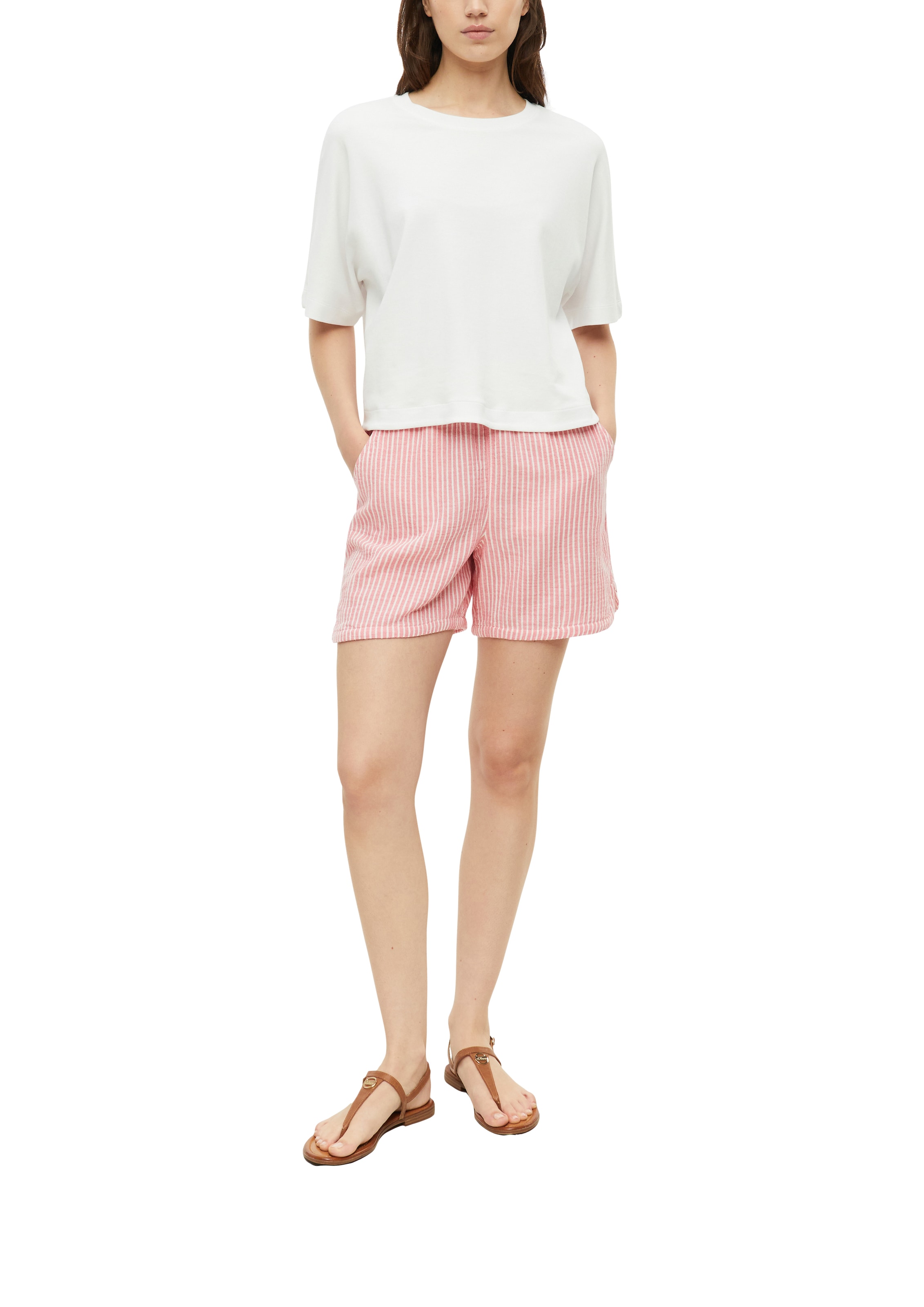s.Oliver Relaxshorts  Gestreifte Sommershort aus reiner Baumwolle