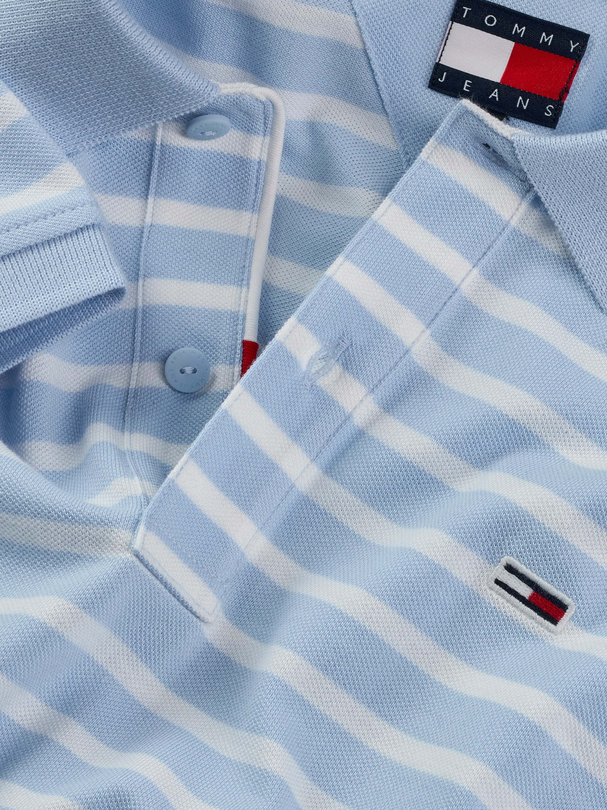Tommy Jeans Poloshirt »TJM SLIM PLACKET POLO EXT«, modisch geringelt