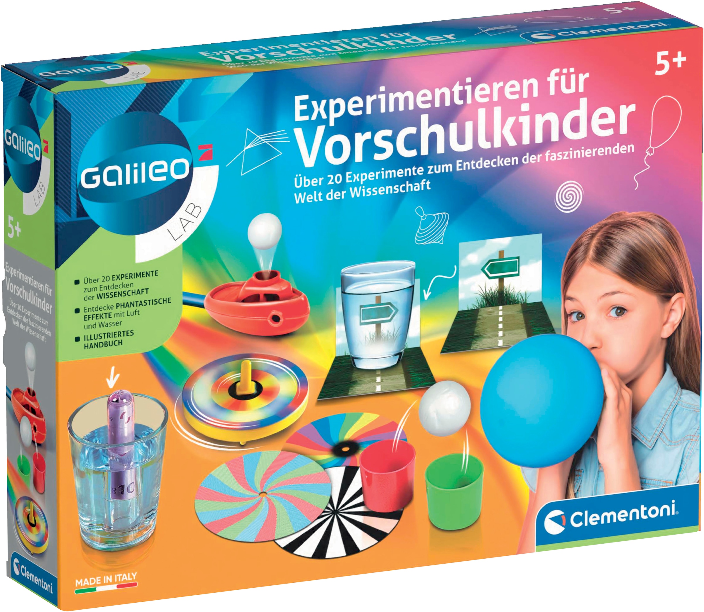 Clementoni® Experimentierkasten »Galileo Lab, Experimentieren für Vorschulkinder«, Made in Europe; FSC® - schützt Wald - weltweit