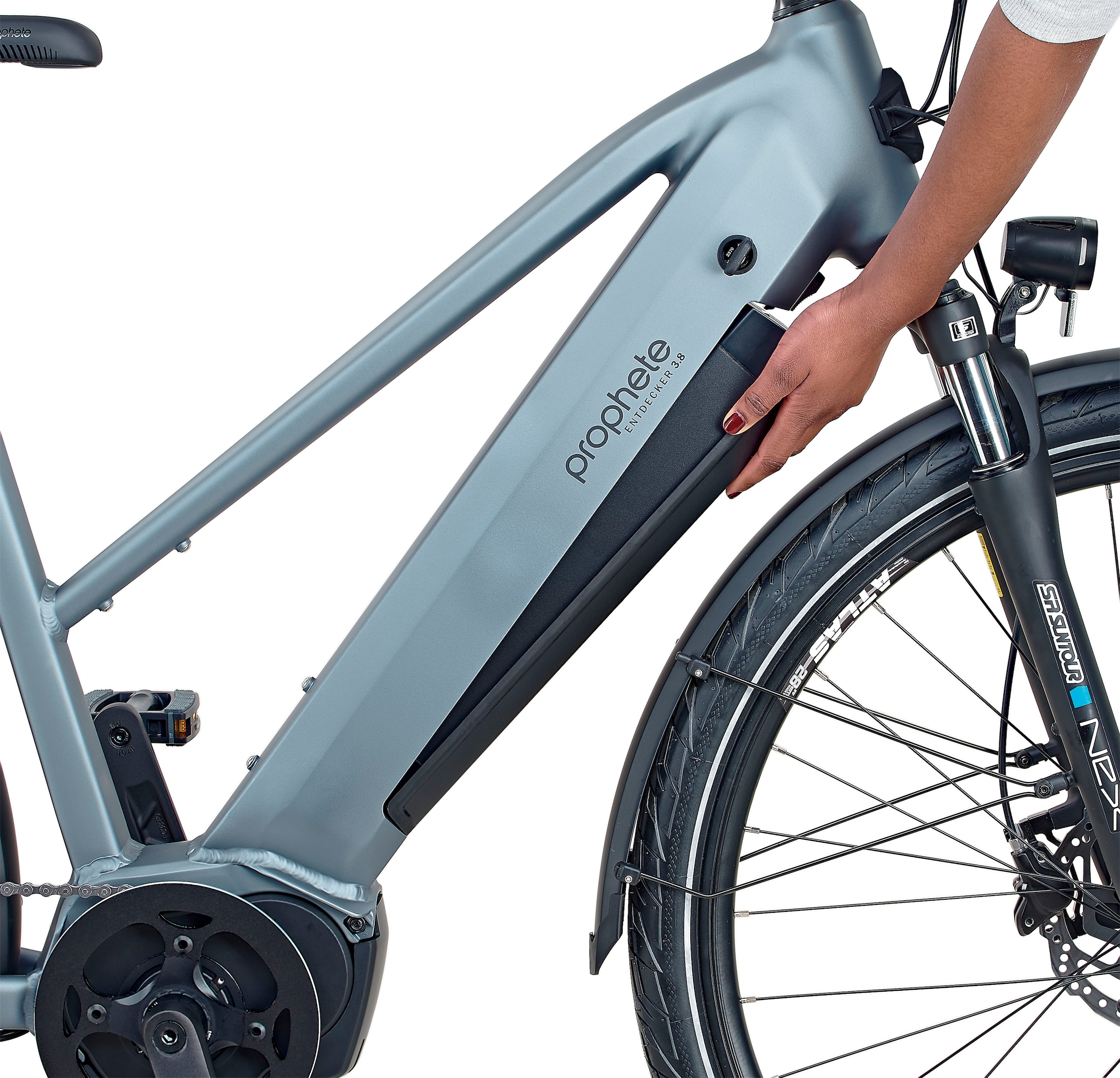 Prophete E-Bike »Prophete E-Bike Entdecker 3.8«, 8 Gang, Shimano, Altus, Mittelmotor 250 W, Pedelec