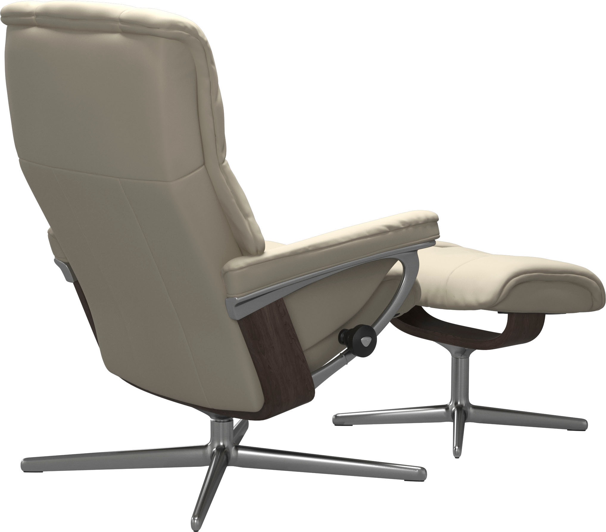 Stressless® Relaxsessel »Mayfair«, (Set, Relaxsessel mit Hocker), mit Hocker, mit Cross Base, Größe S, M & L, Holzakzent Wenge