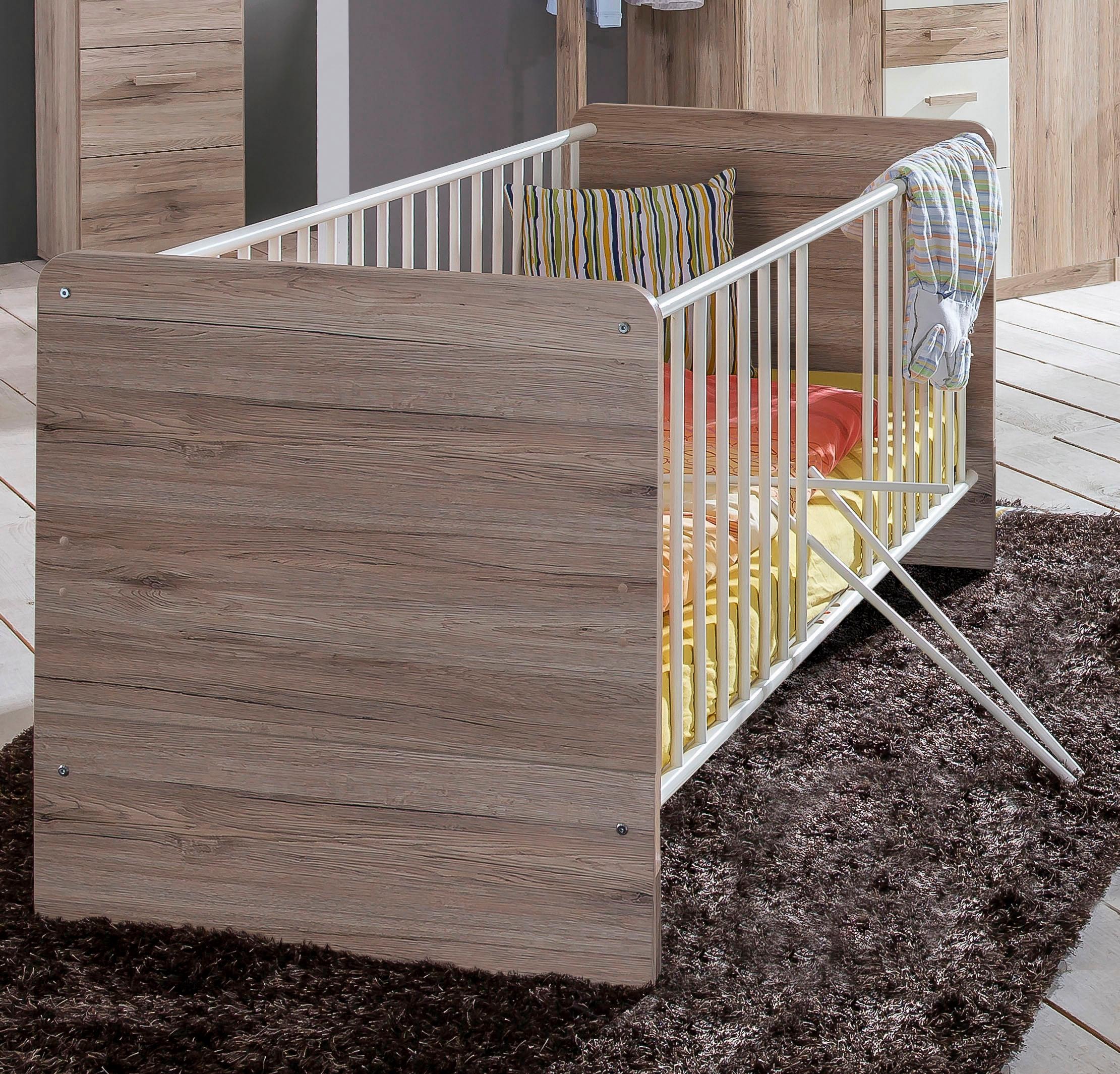 Wimex Babyzimmer-Komplettset »Bergamo«, (Set, 3 St.), Bett + Wickelkommode  + 3 trg. Schrank | Unterstellregale