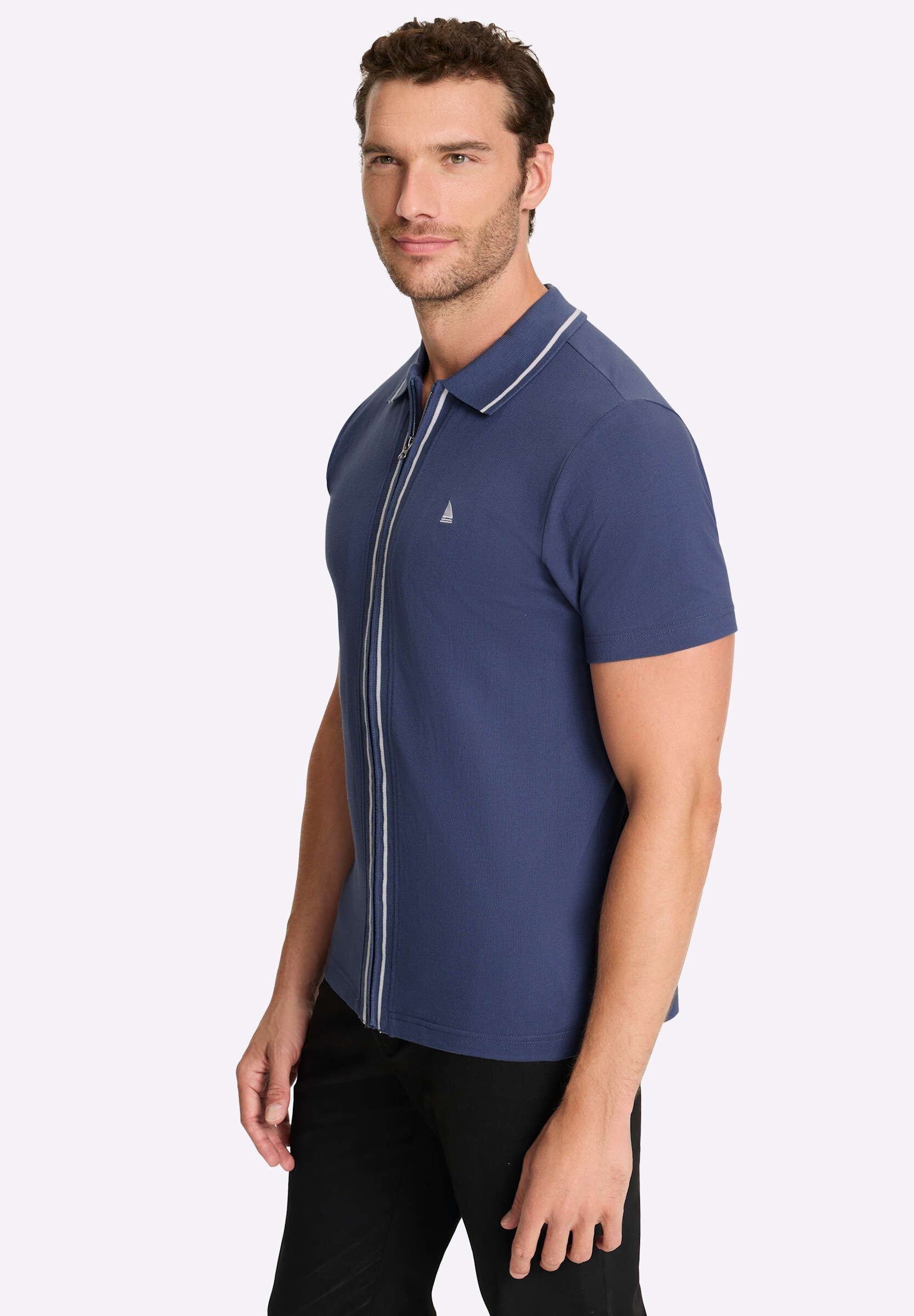 Witt Poloshirt »Kurzarm-Poloshirt Kurzarmshirt mit durchgehendem Reißverschluss«