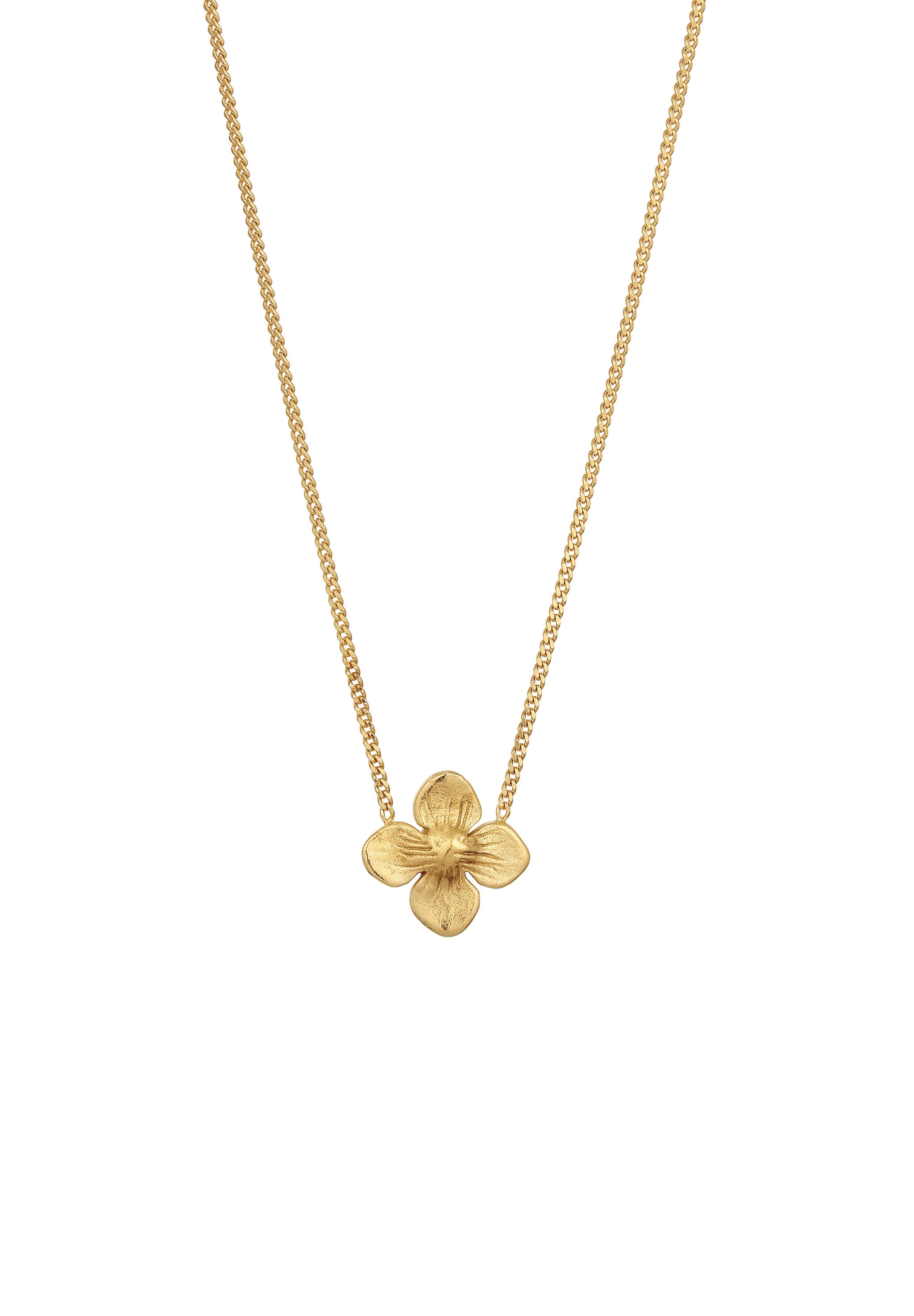 Elli Silberkette »Halskette Blume Synthetische Perle Weiß 925 Sterling Silber«