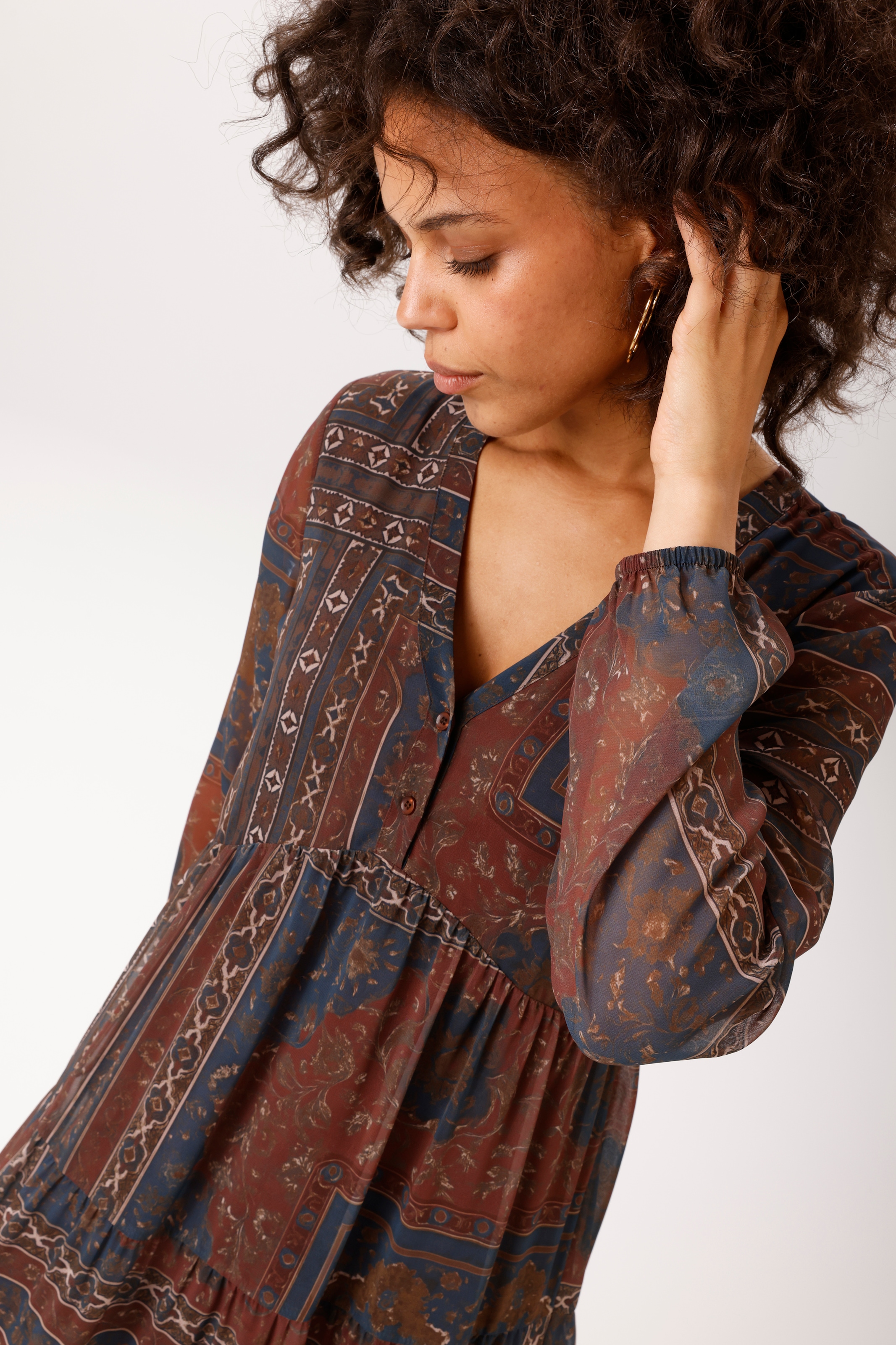 Aniston CASUAL Maxikleid im Folklore-Look - jedes Teil ein Unikat - NEUE KOLLEKTION