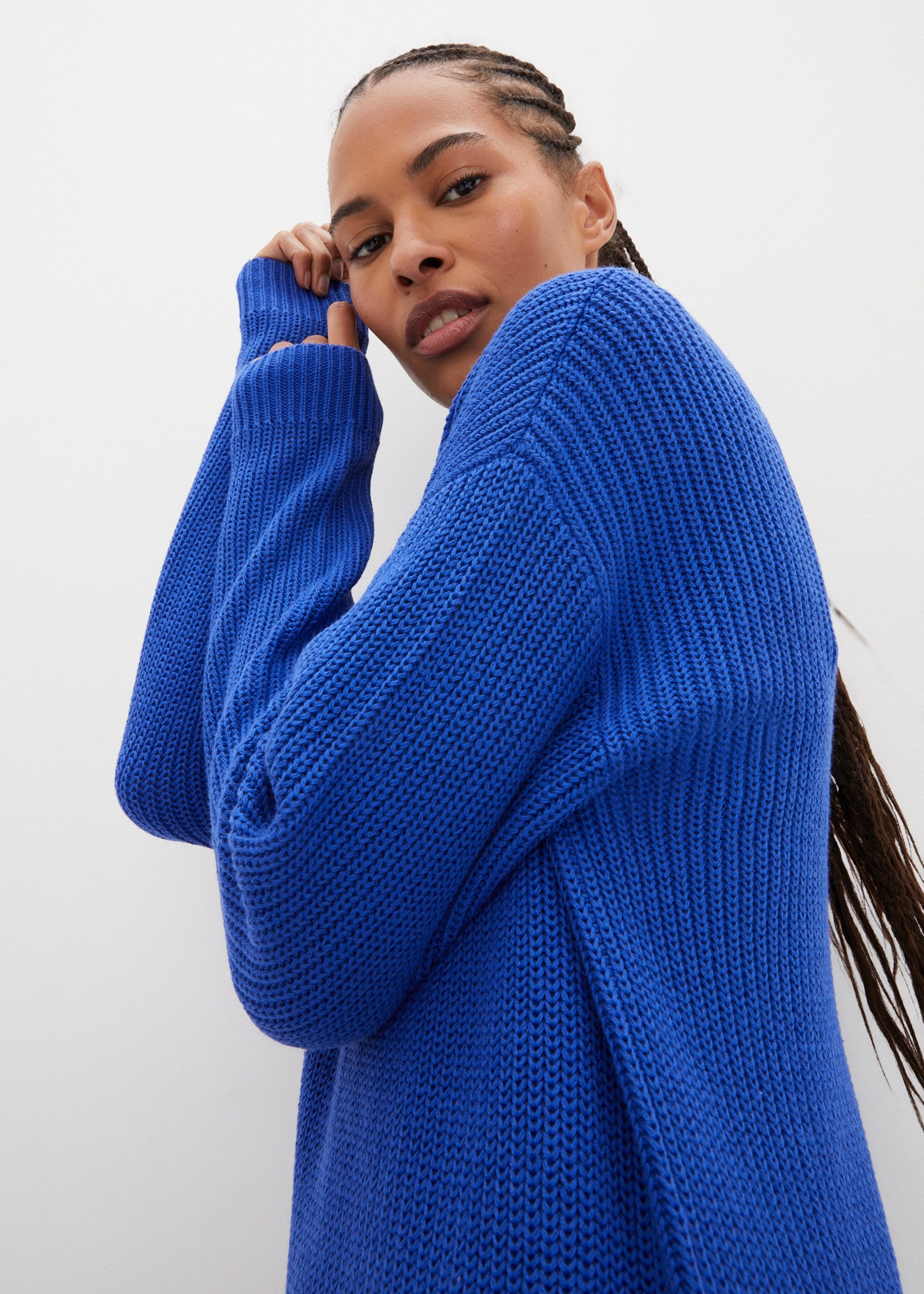 bonprix Strickkleid Oversize-Strickkleid aus Rippstrick