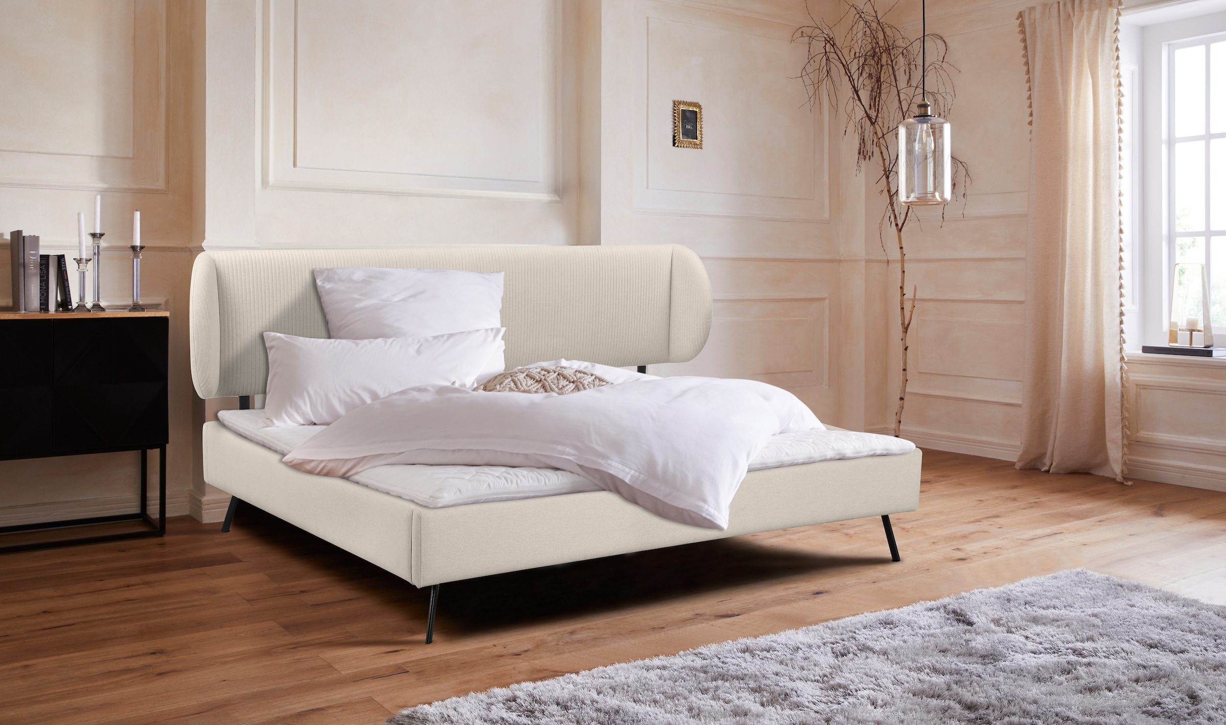 Guido Maria Kretschmer Home&Living Polsterbett »Swantje«, in 3 Breiten und 4 Farben