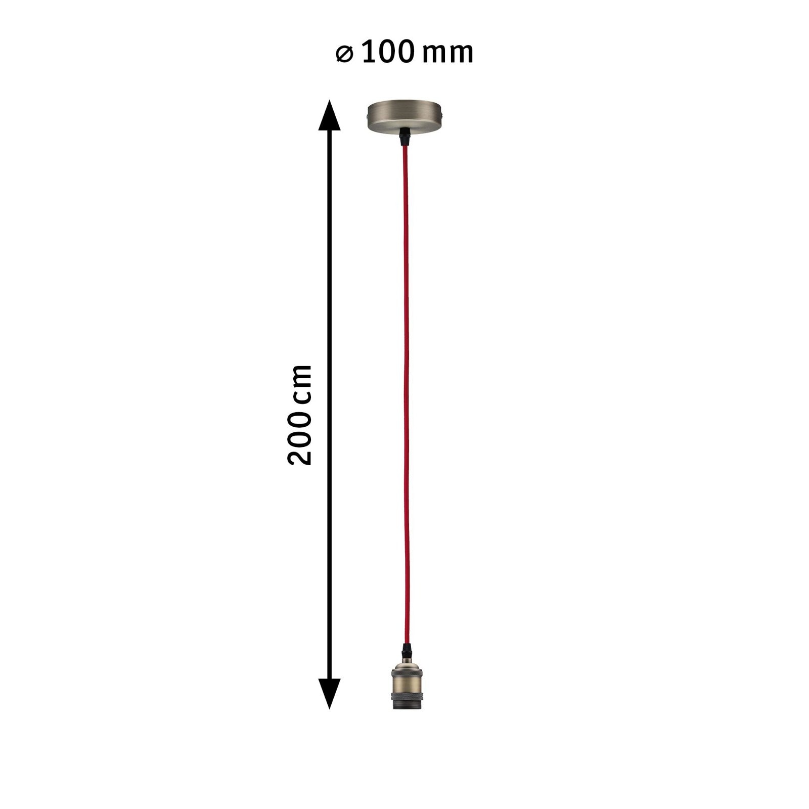 Paulmann Pendelleuchte »Neordic Eldar max. 1x60W Nickel gebürstet 230V Metall«, 1 flammig, Leuchtmittel E27 | ohne Leuchtmittel, E27