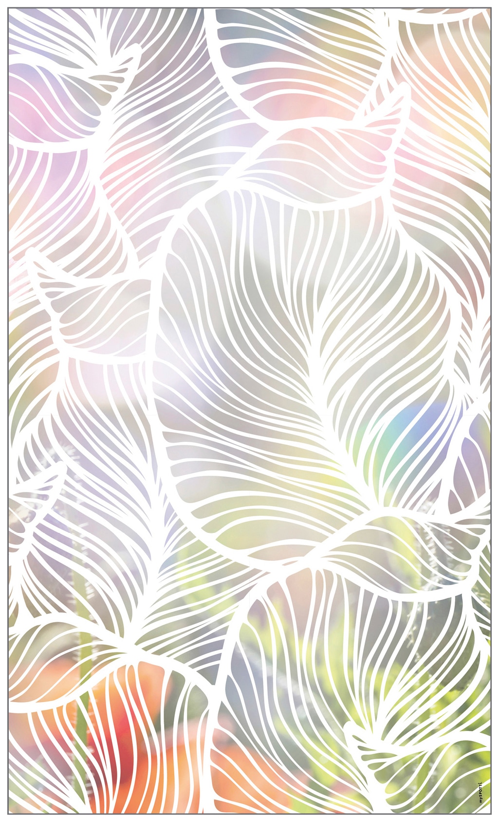 MySpotti Fensterfolie »Look Leaves white«, halbtransparent, glattstatisch haftend, 60 x 100 cm, statisch haftend