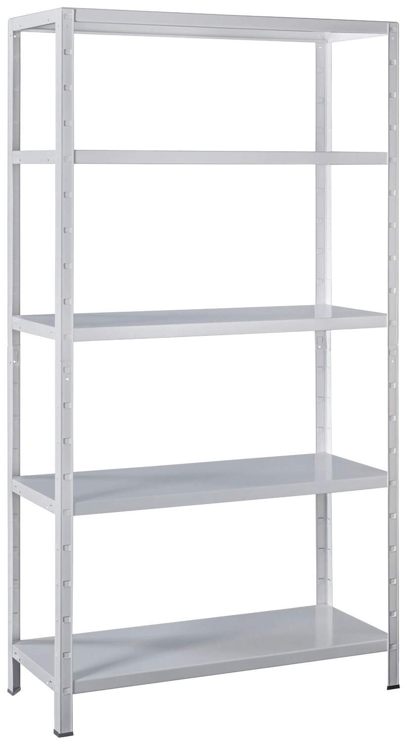 SCHULTE Regalwelt Steckregal »Stecksystem-Grundregal«, Metall weiß, 2000x1200x350 mm, 5 Böden