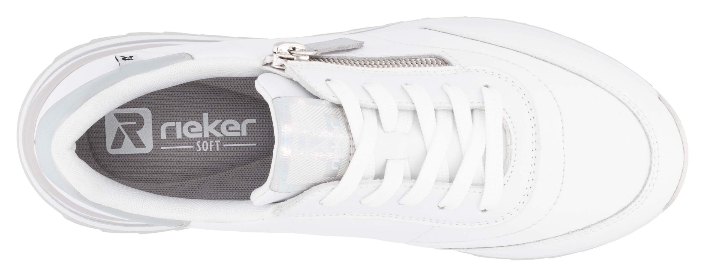 RIEKER Sport Plateausneaker, Freizeitschuh, Halbschuh, Schürschuh in schmaler Form