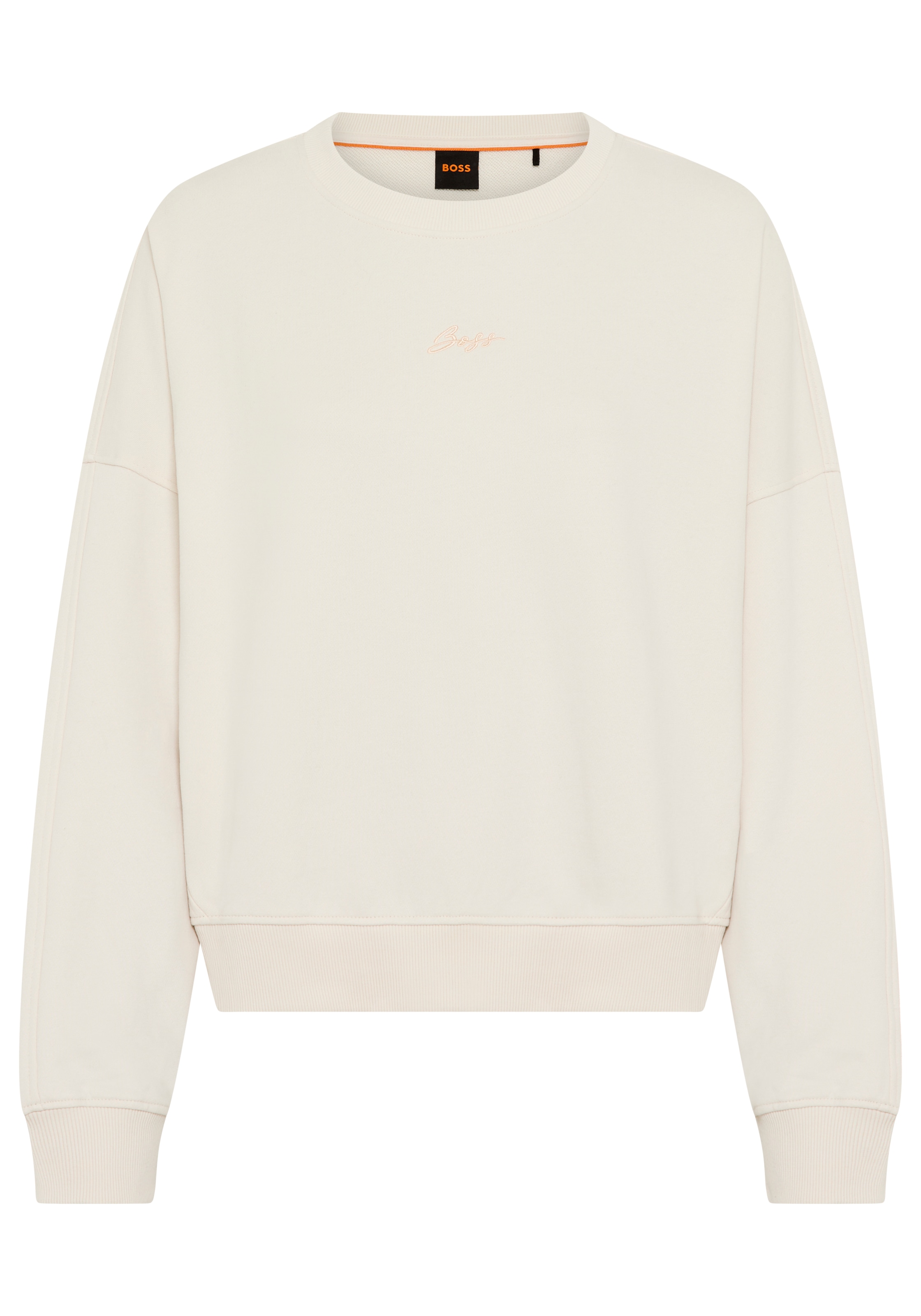 BOSS ORANGE Sweater »Ever Premium Damenmode«, mit Logostickerei, aus Baumwolle
