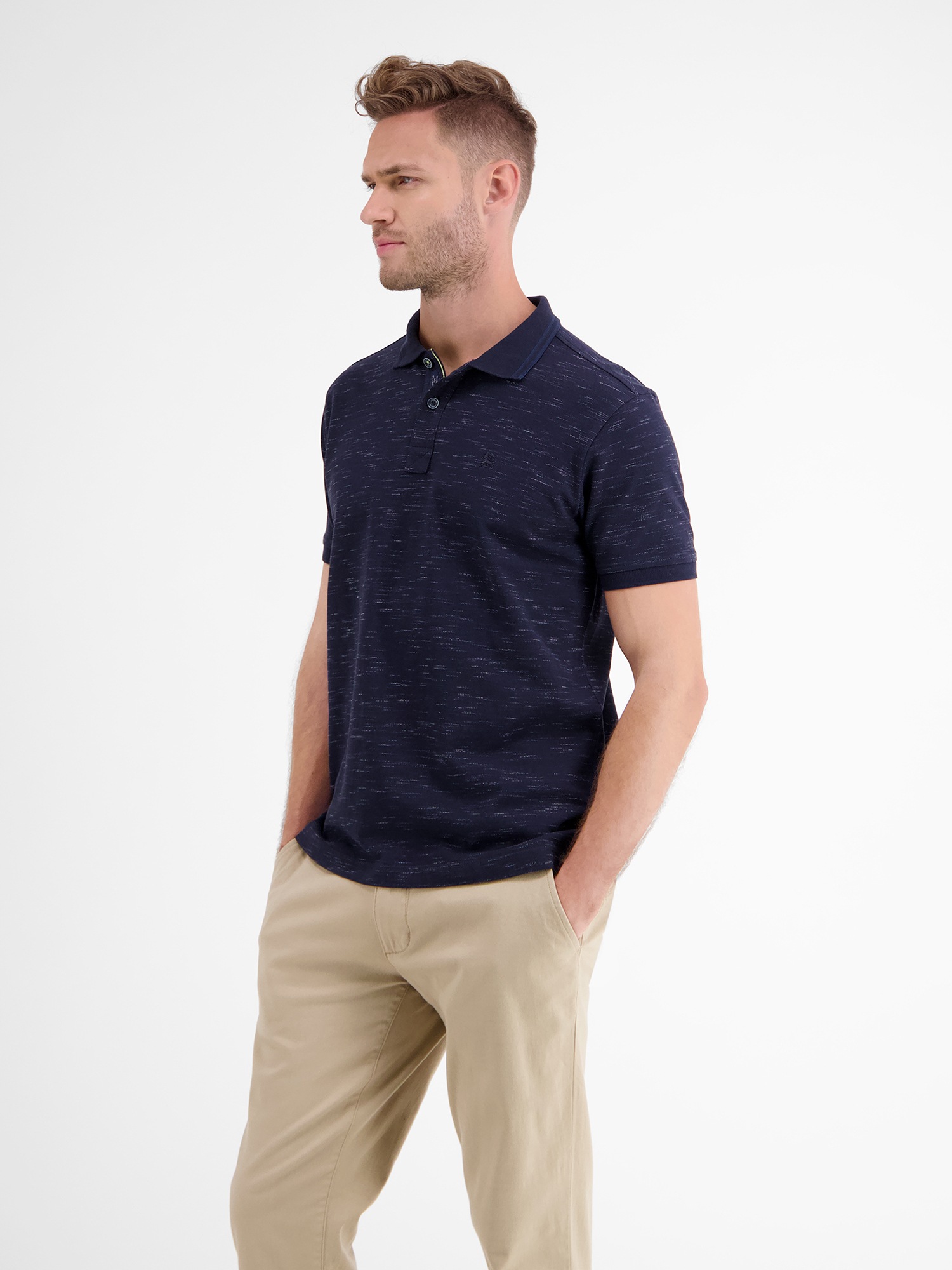 LERROS Poloshirt »LERROS Poloshirt in Two-Tone-Piqué«