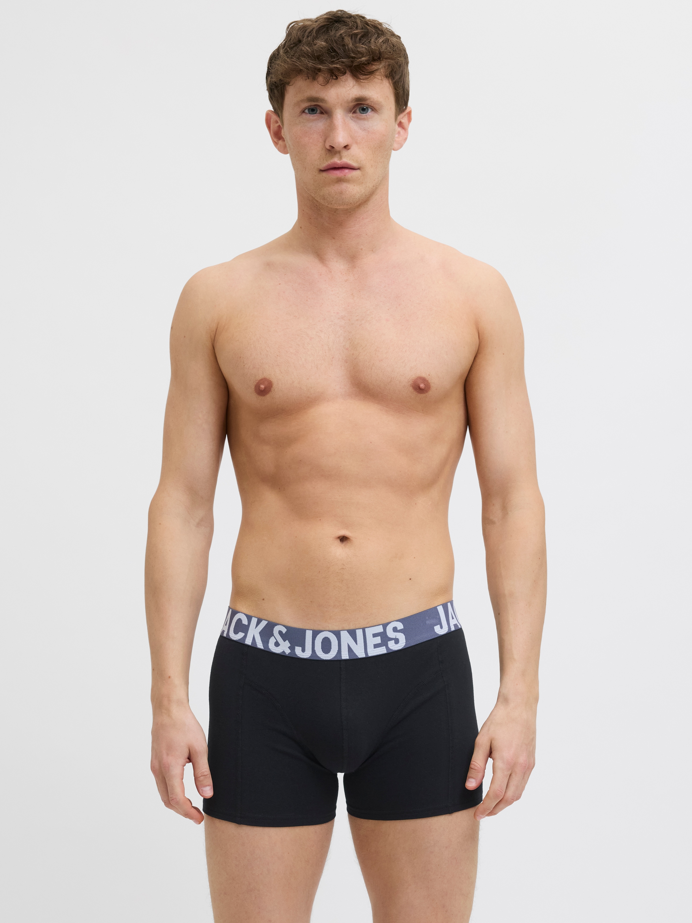 Jack & Jones Trunk »JACCONOR SOLID TRUNKS 3 PACK NOOS« Packung, 3 Stk. Baumwollmischung, elastischer Bund