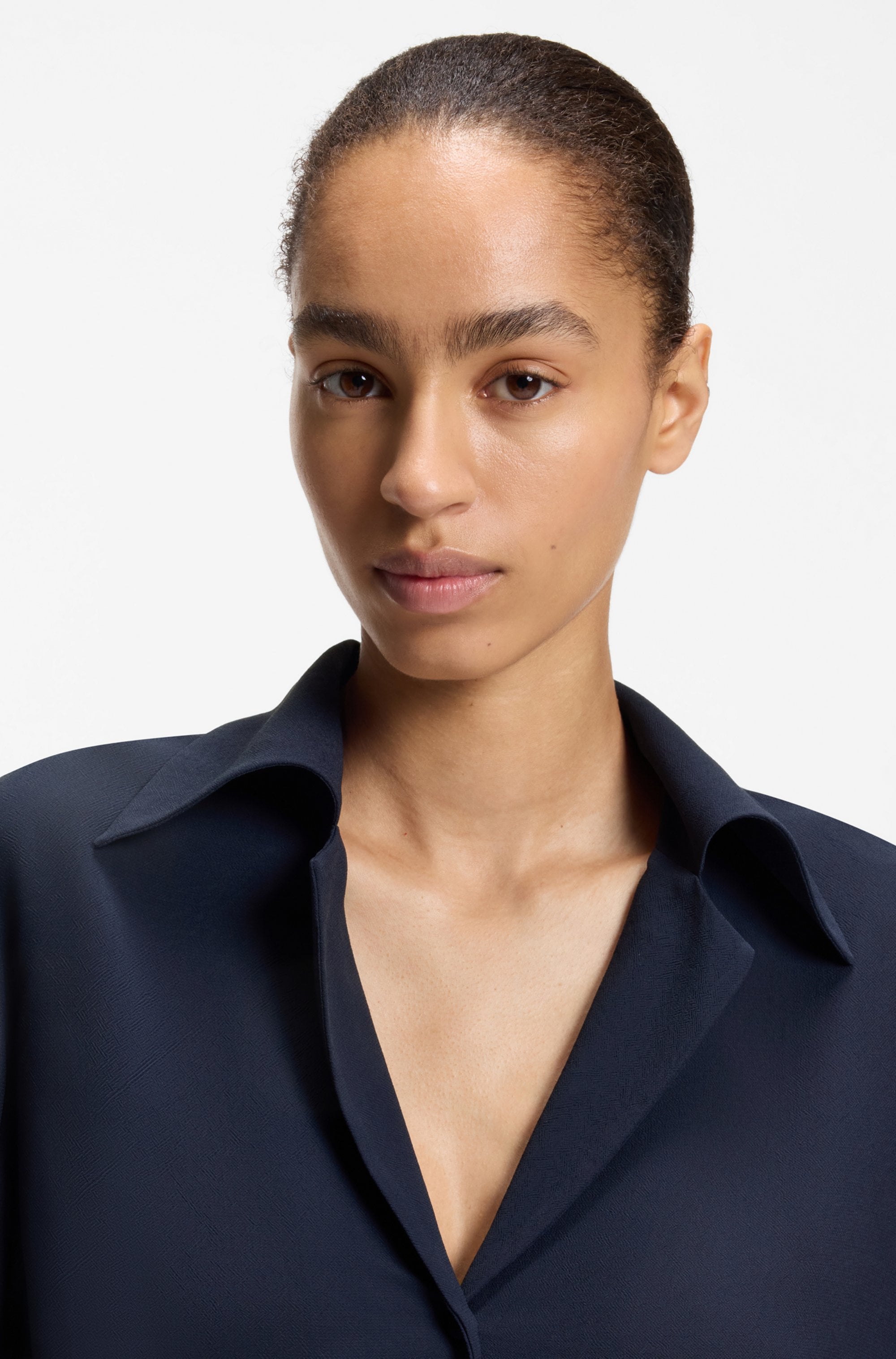 BOSS ORANGE Langarmbluse »Brystel Premium Damenmode« in Crêpe-de-Chine-Qualität